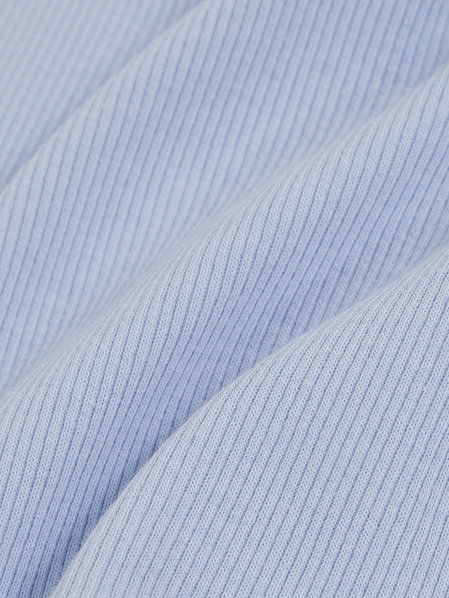 9-13 yrs Stretch-Cotton Ribbed Vest in Blue - Image 4 of 4