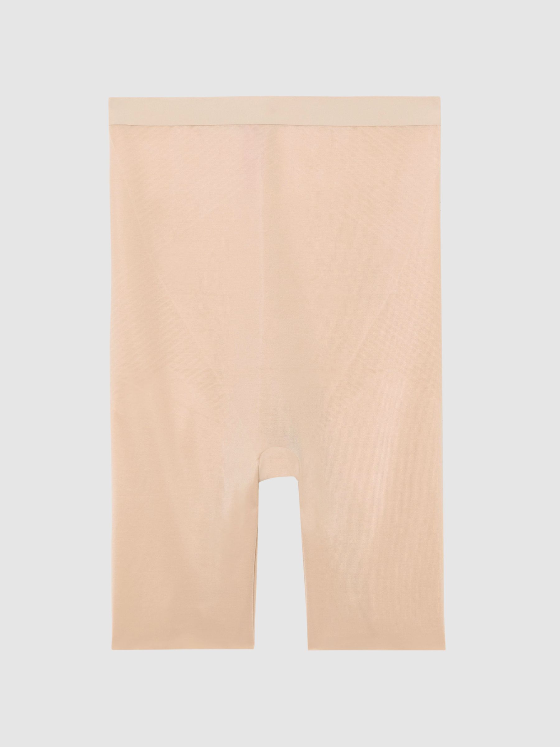 Shapewear Firming High-Waisted Mid-Thigh Shorts in Champagne Beige - image 1