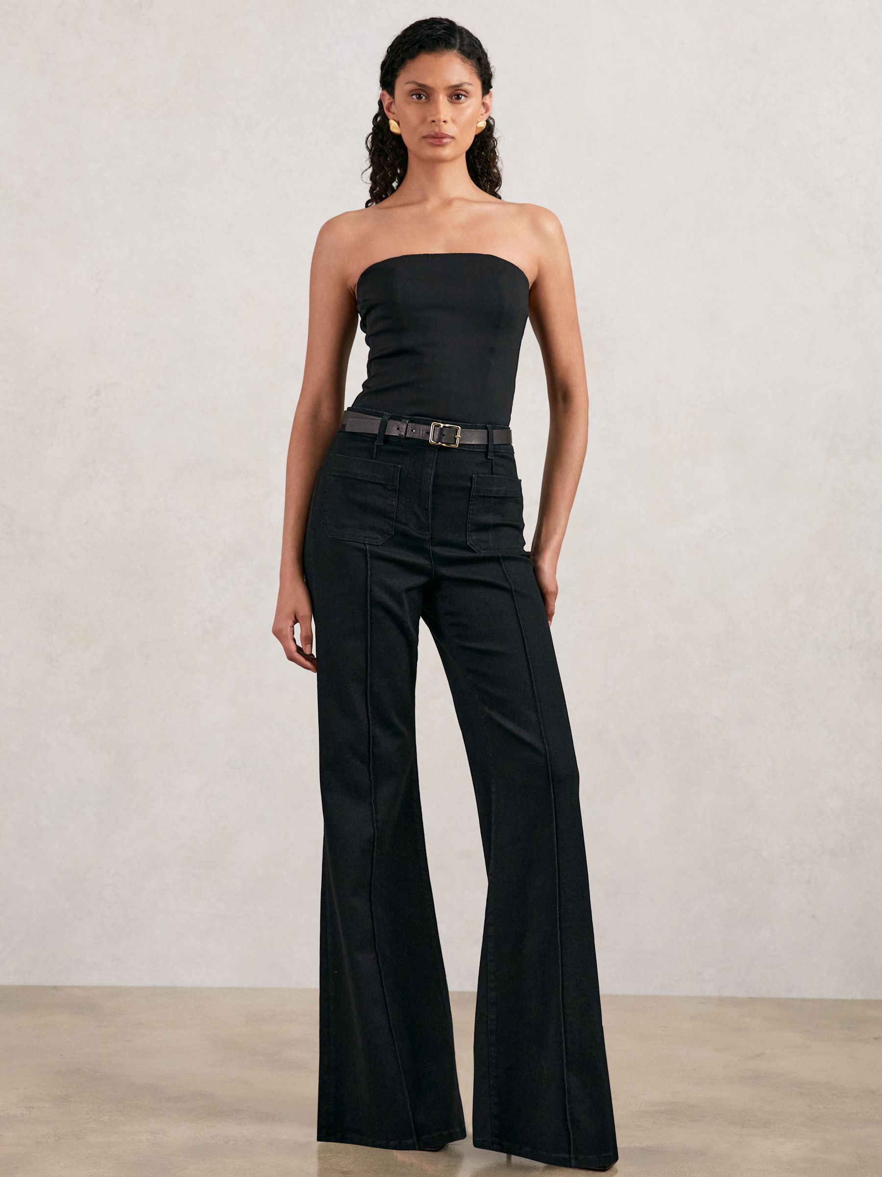 Strapless Corset Bodysuit in Black - Image 3 of 5