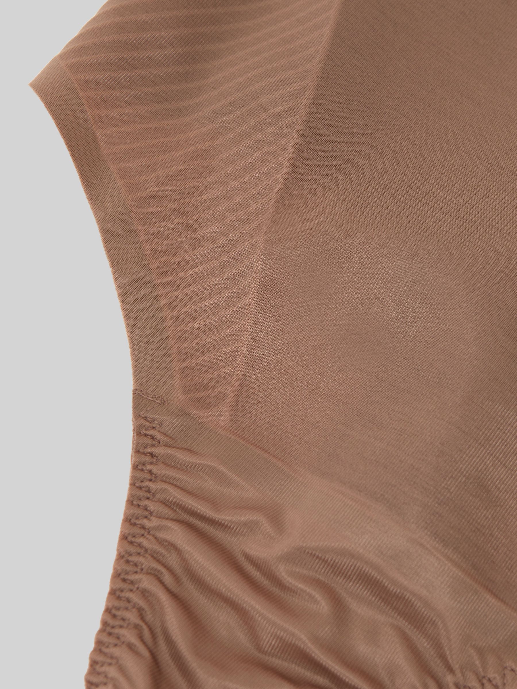 High Waisted Thong in Cafe Au Lait Brown Nude - image 2