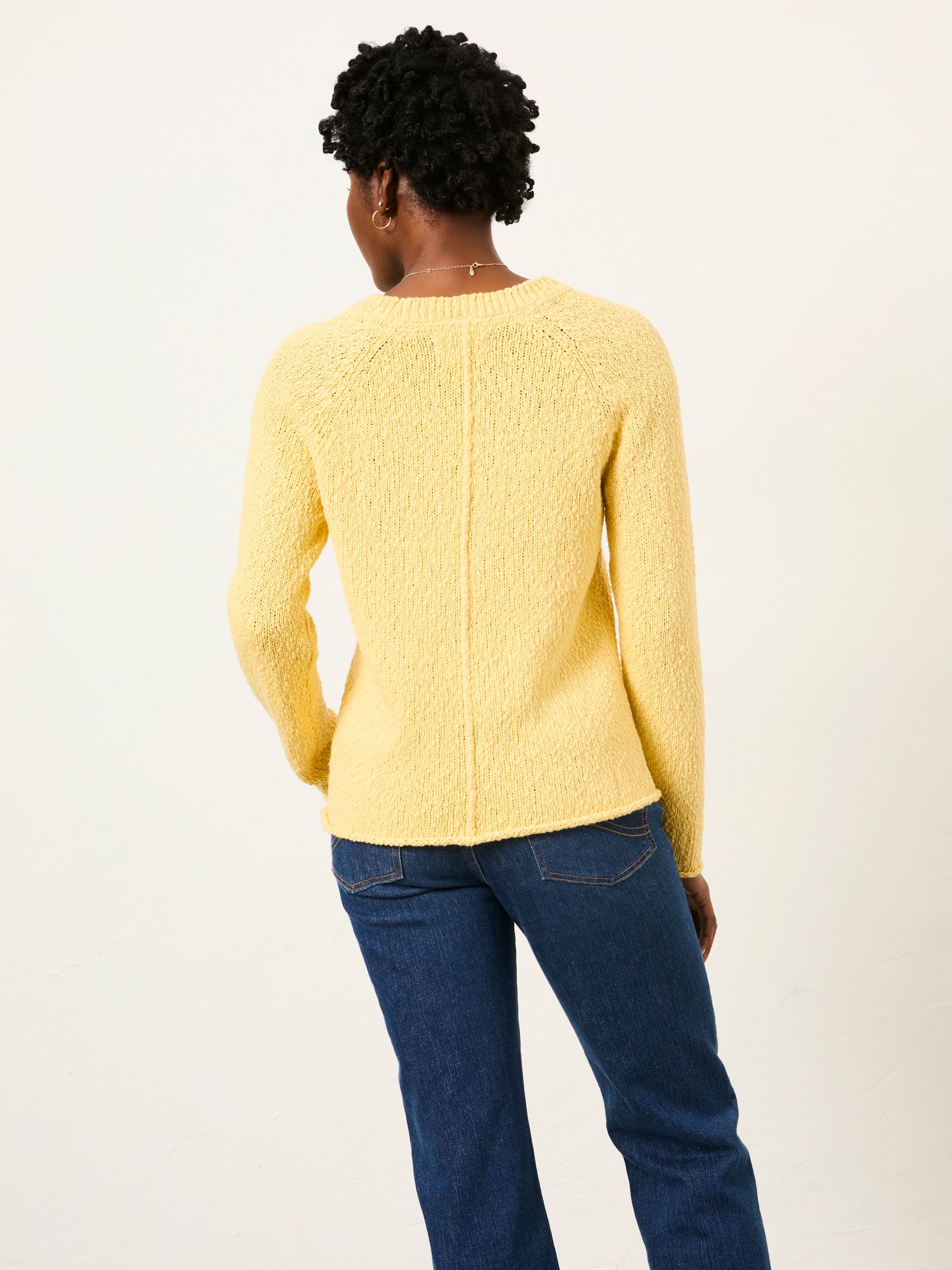 Sophia Yellow Knitted Slub Jumper - Image 2 of 5