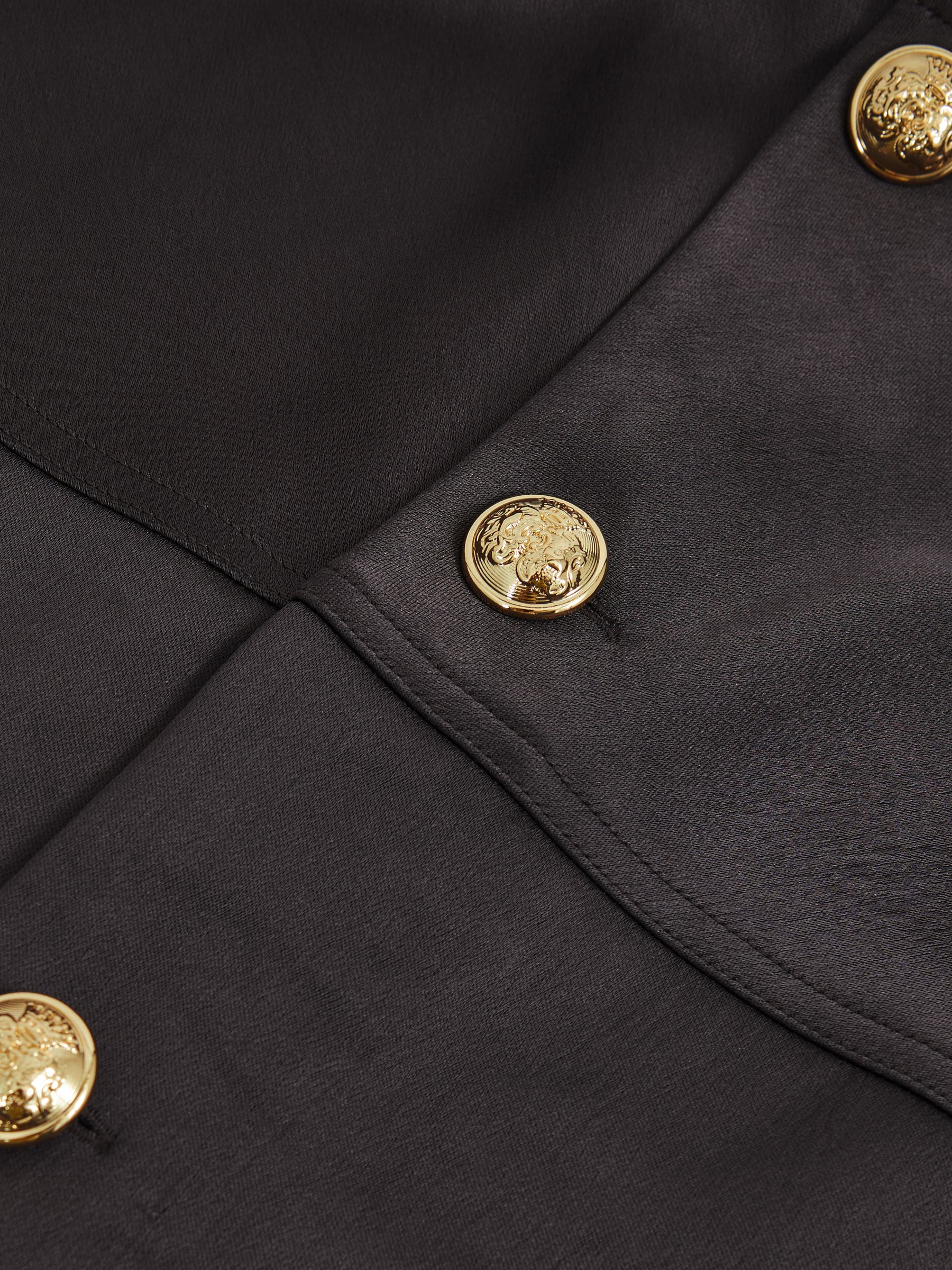 Satin Button-Back Long-Sleeve Top in Mauve - image 4