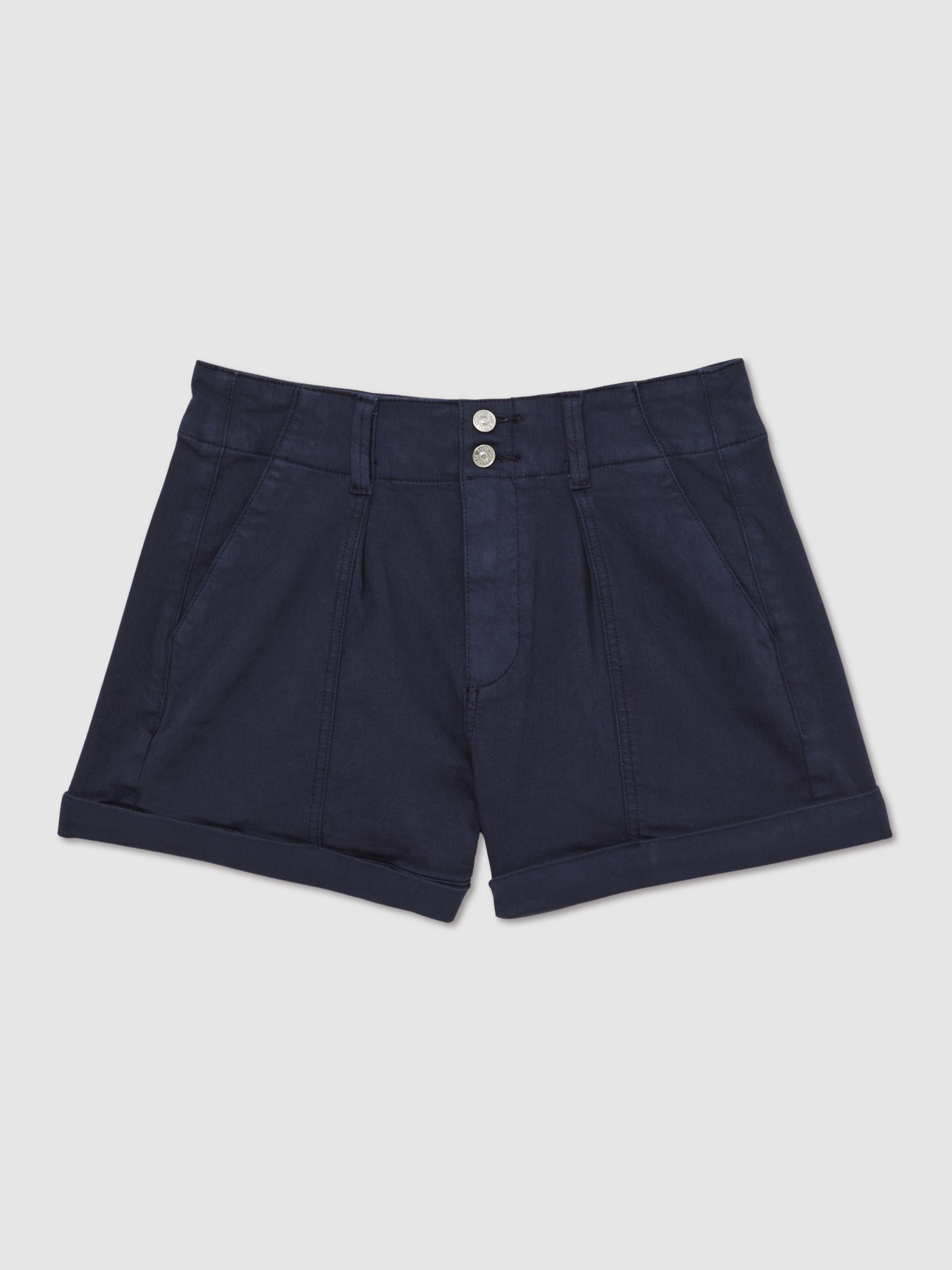 Paige Brooklyn Shorts in Navy - Image 2 of 5
