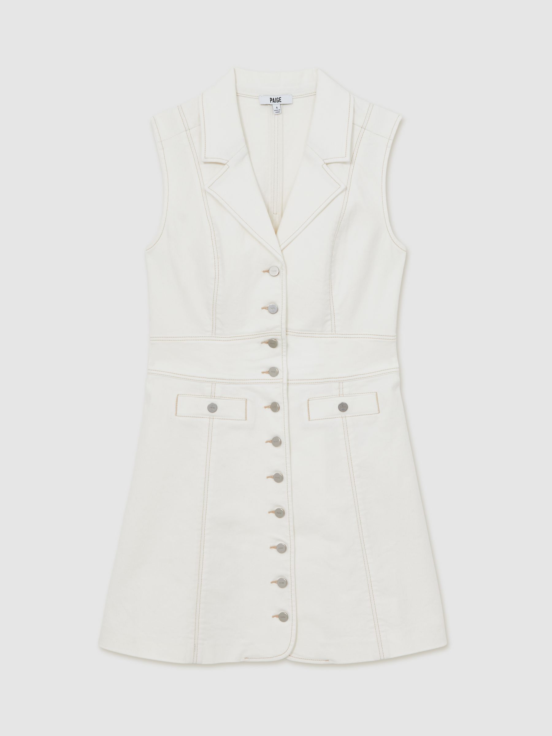 Paige Vida Dress in Ecru - Image 2 of 5