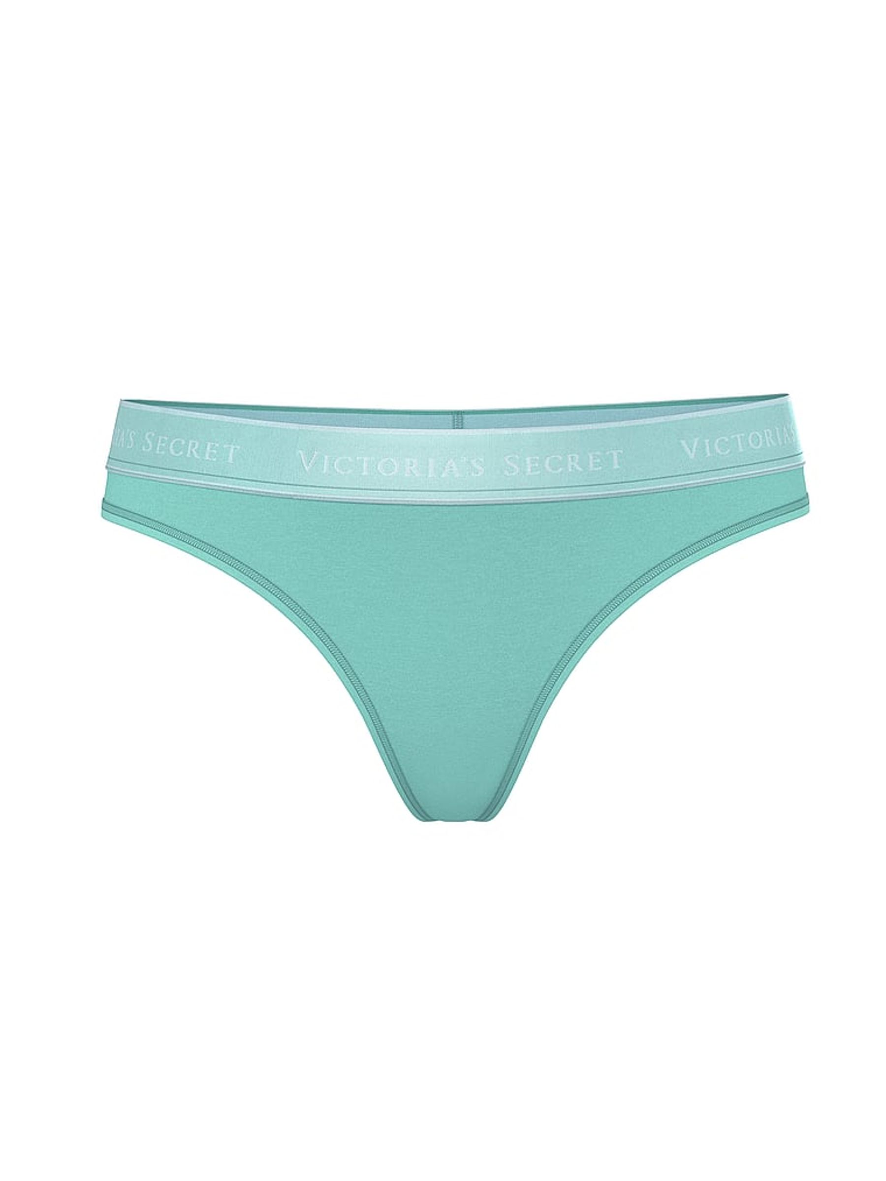 Dusty Turquoise Blue Thong Knickers - Image 3 of 3