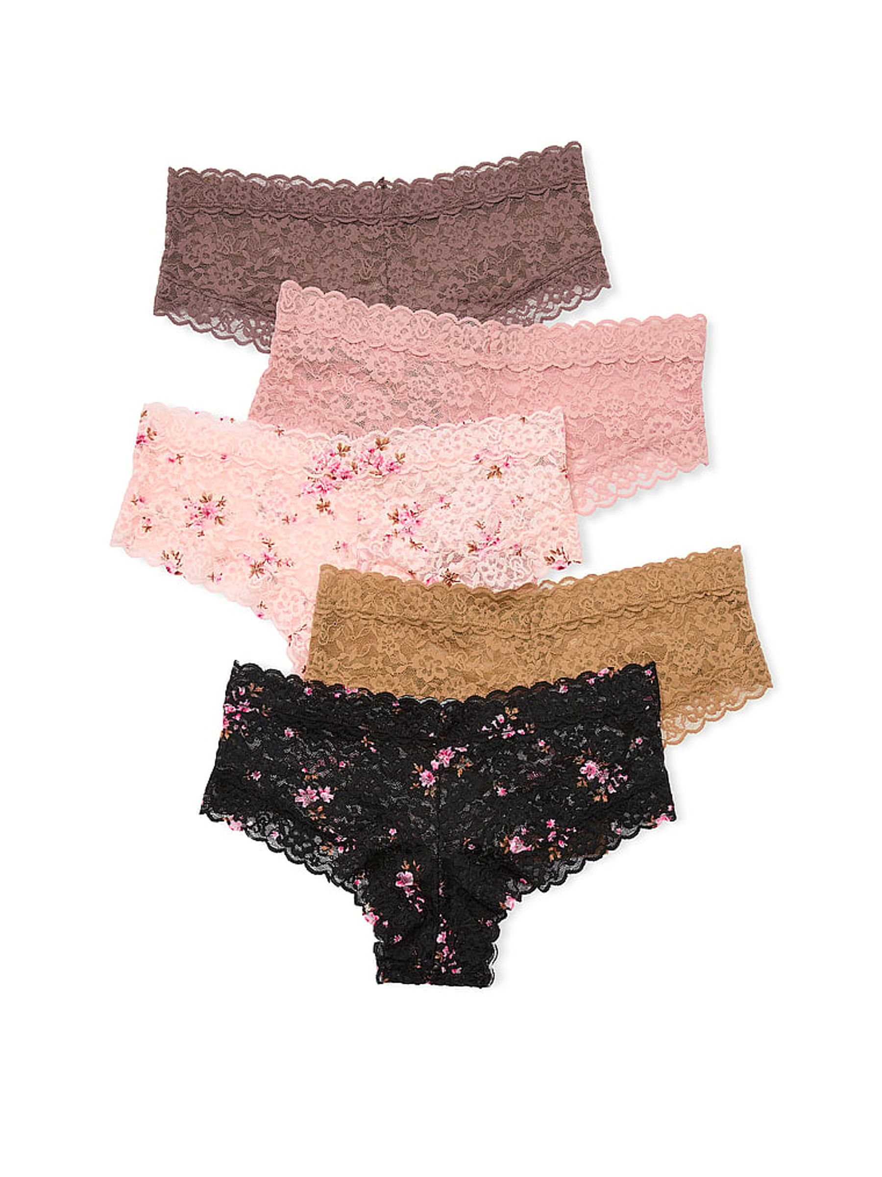 Pink/Brown/Black/Grey Cheeky 5 Pack Knickers - Image 2 of 2