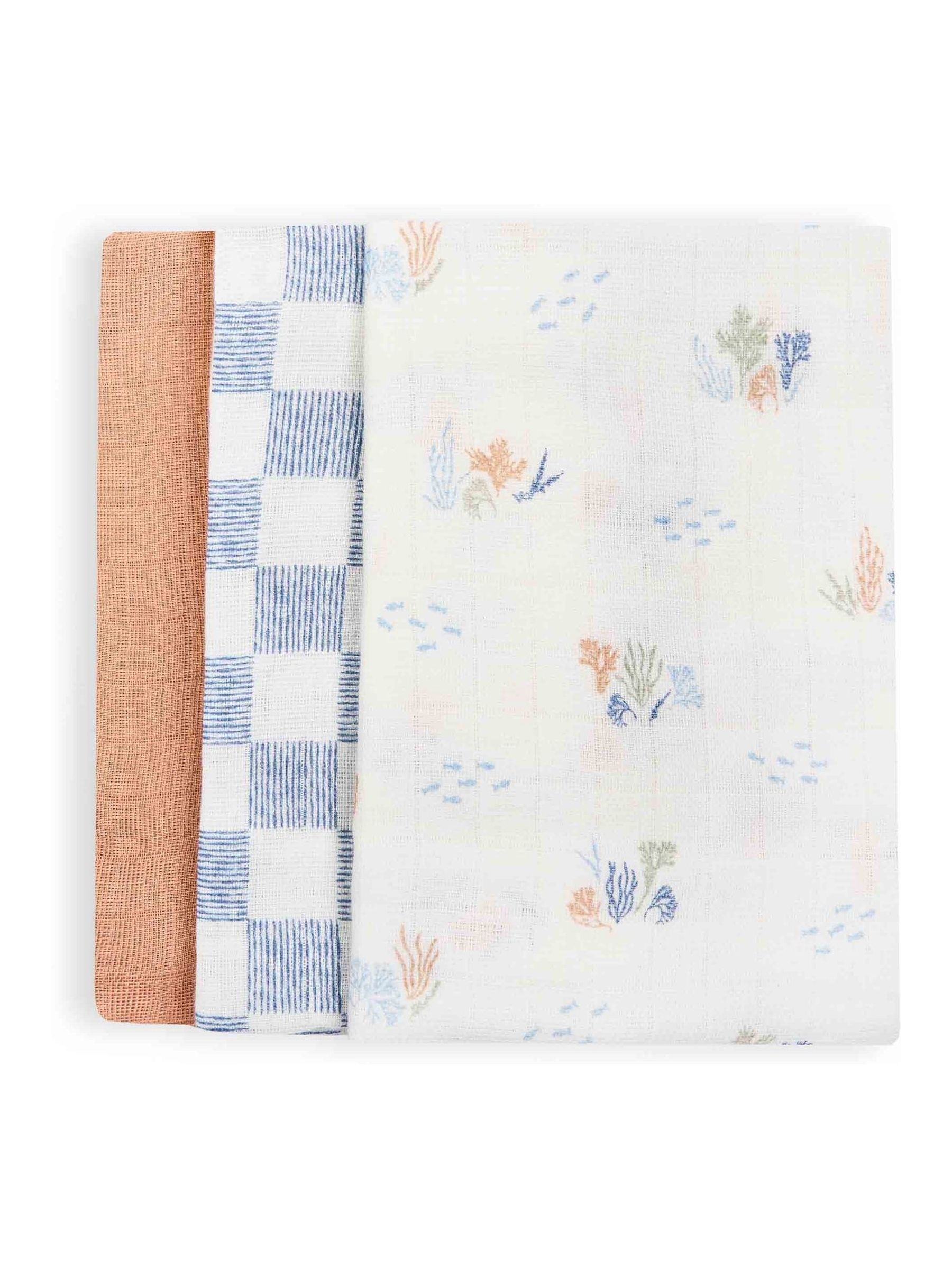 Set of 3 Coastline Muslin Squares - Image 4 of 5