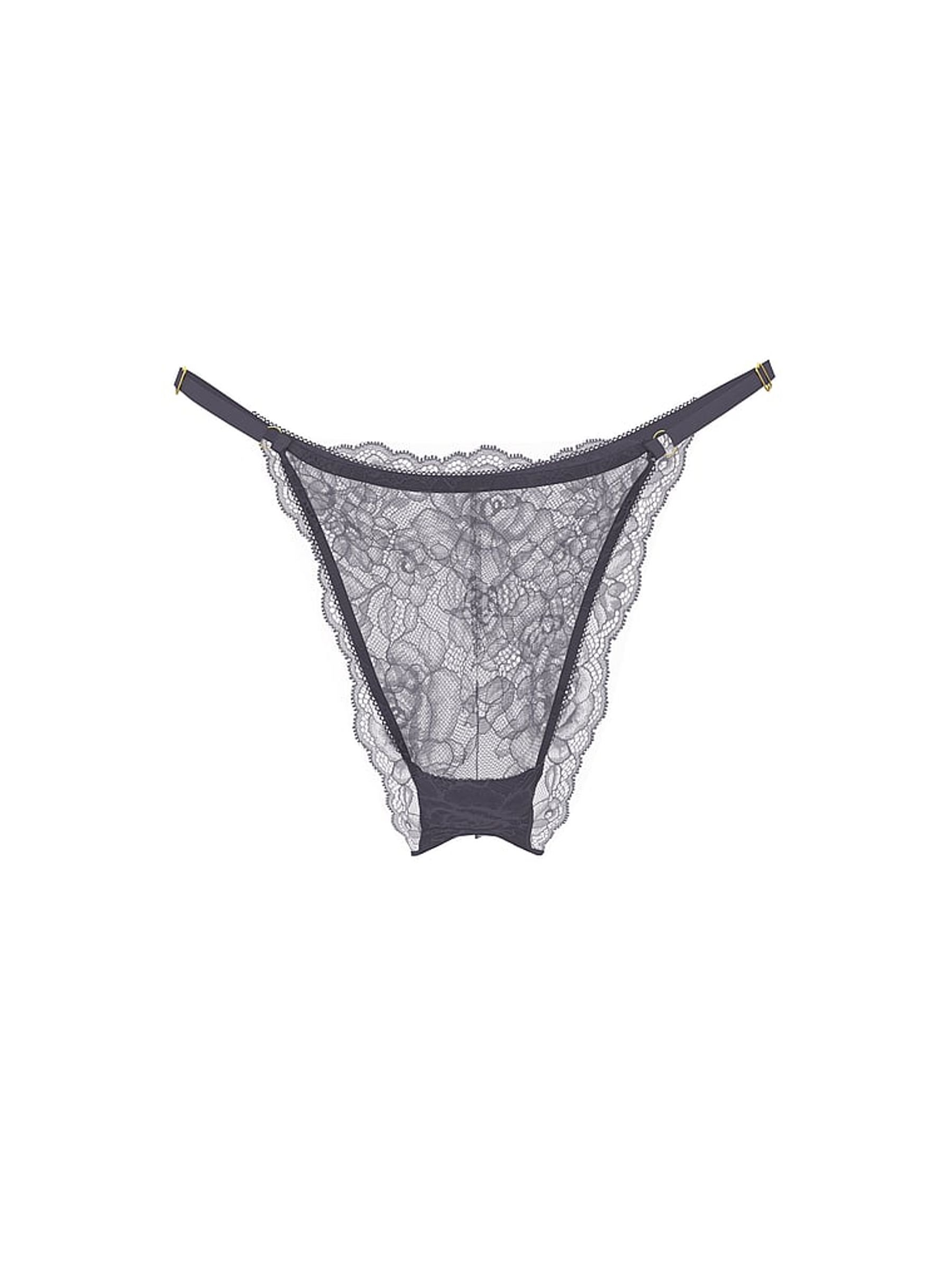 Tornado Grey Brazilian Rose Lace Knickers - Image 3 of 3