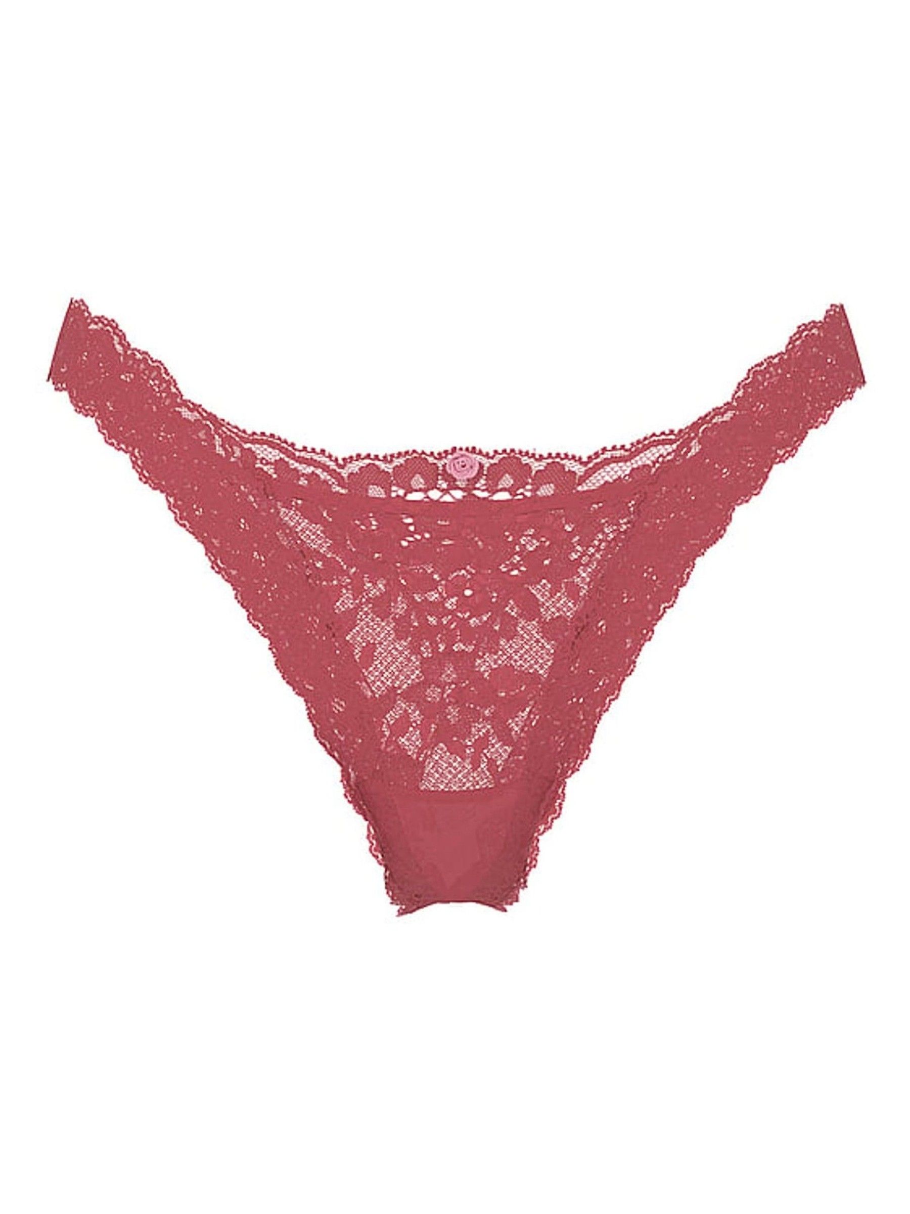 Seductive Rose Pink Brazilian Lace Knickers - Image 3 of 3