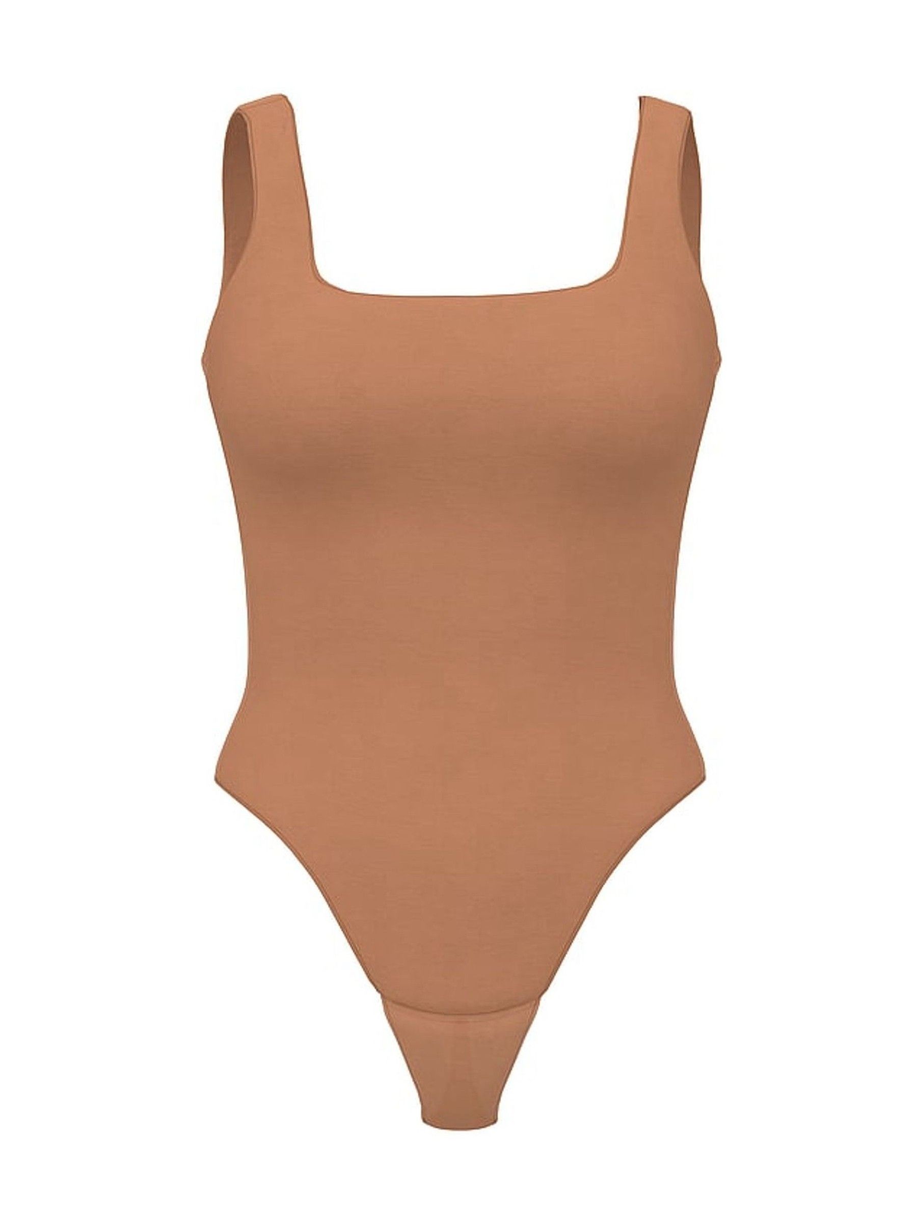 Toffee Nude FeatherSoft™ Square Neck Tank Bodysuit - Image 3 of 3