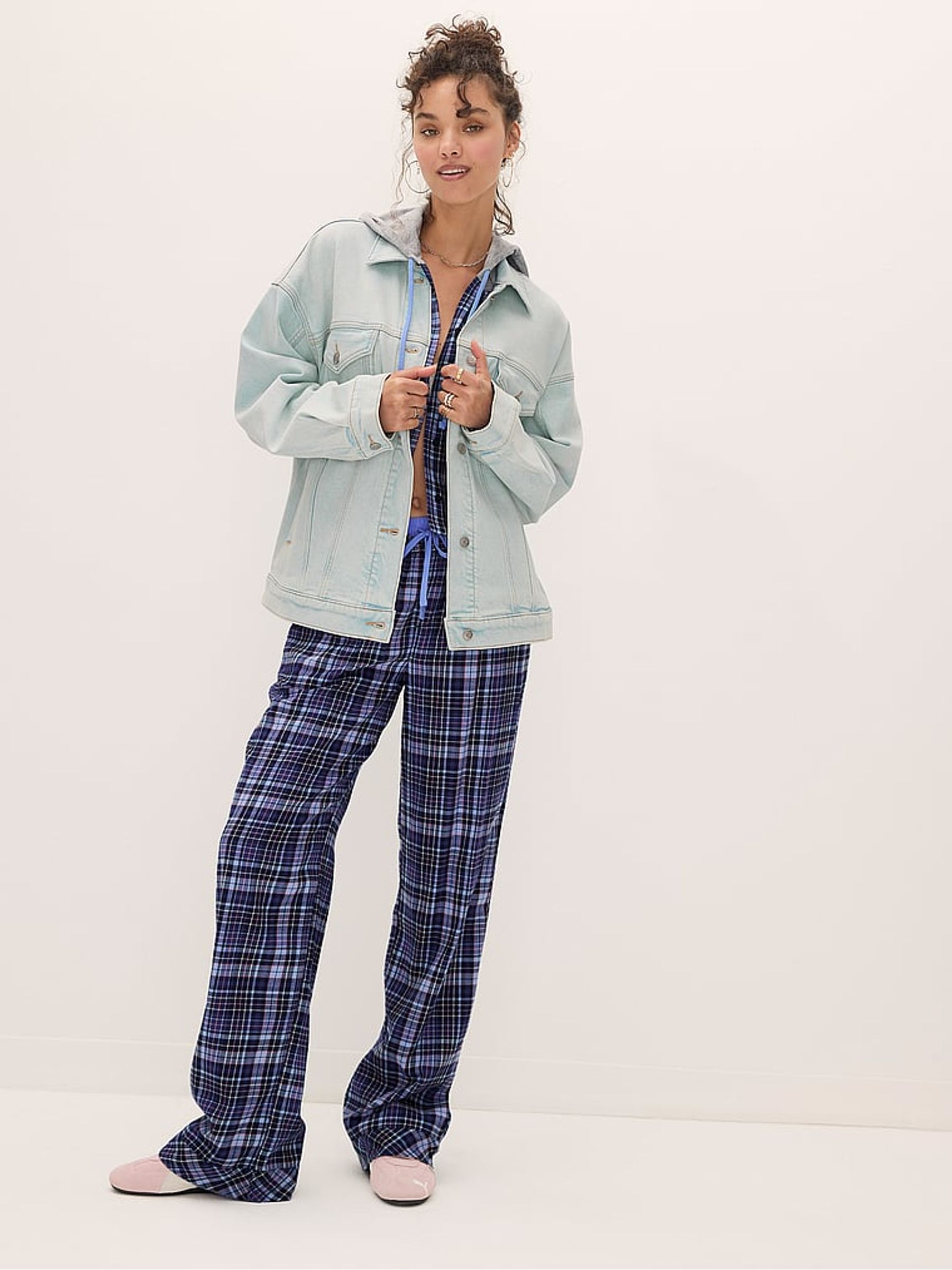 Noir Navy Blue Boyfriend Pyjama Bottoms - Image 3 of 3