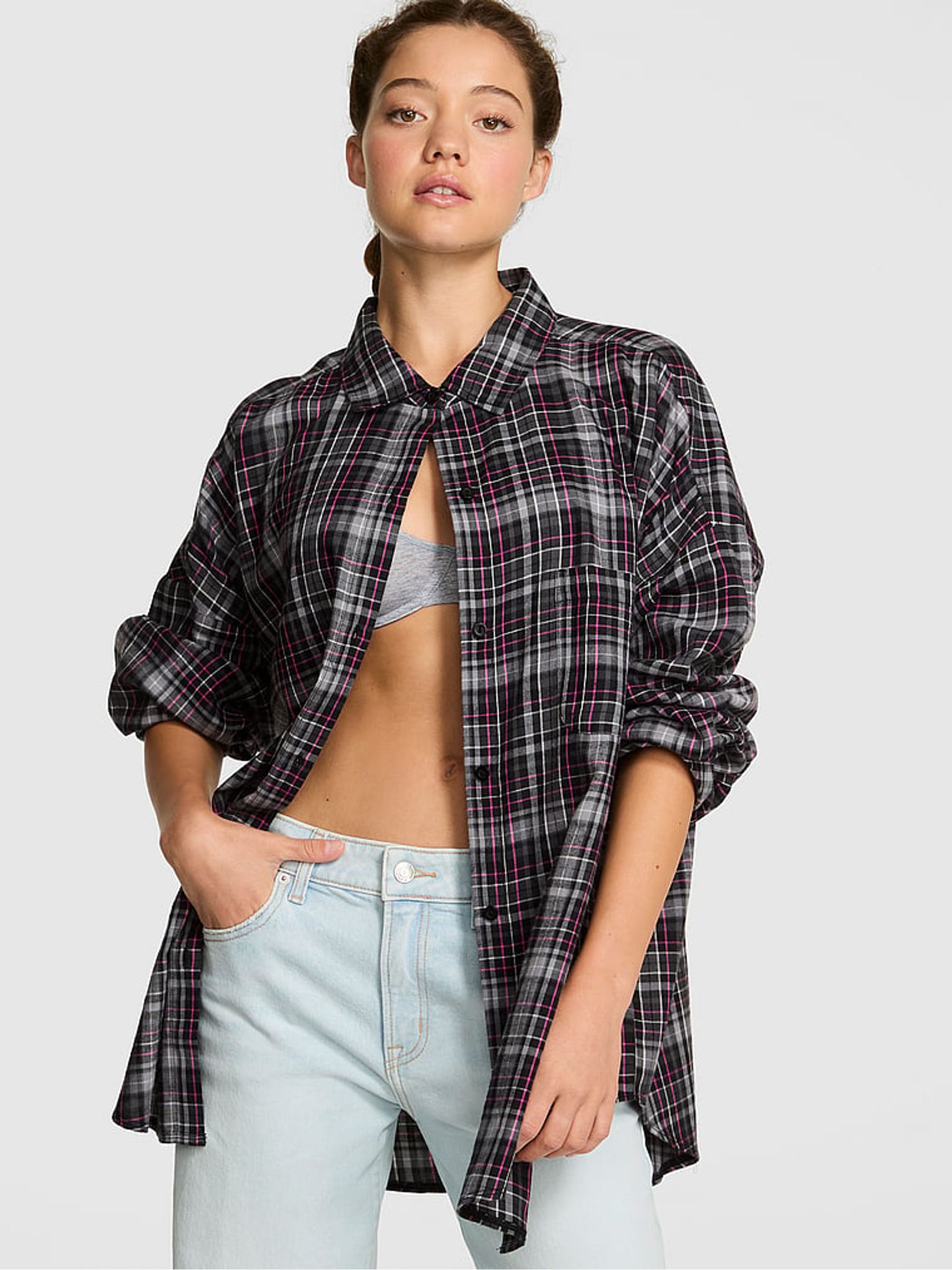 Black Pyjama Shirt - Image 1 of 4