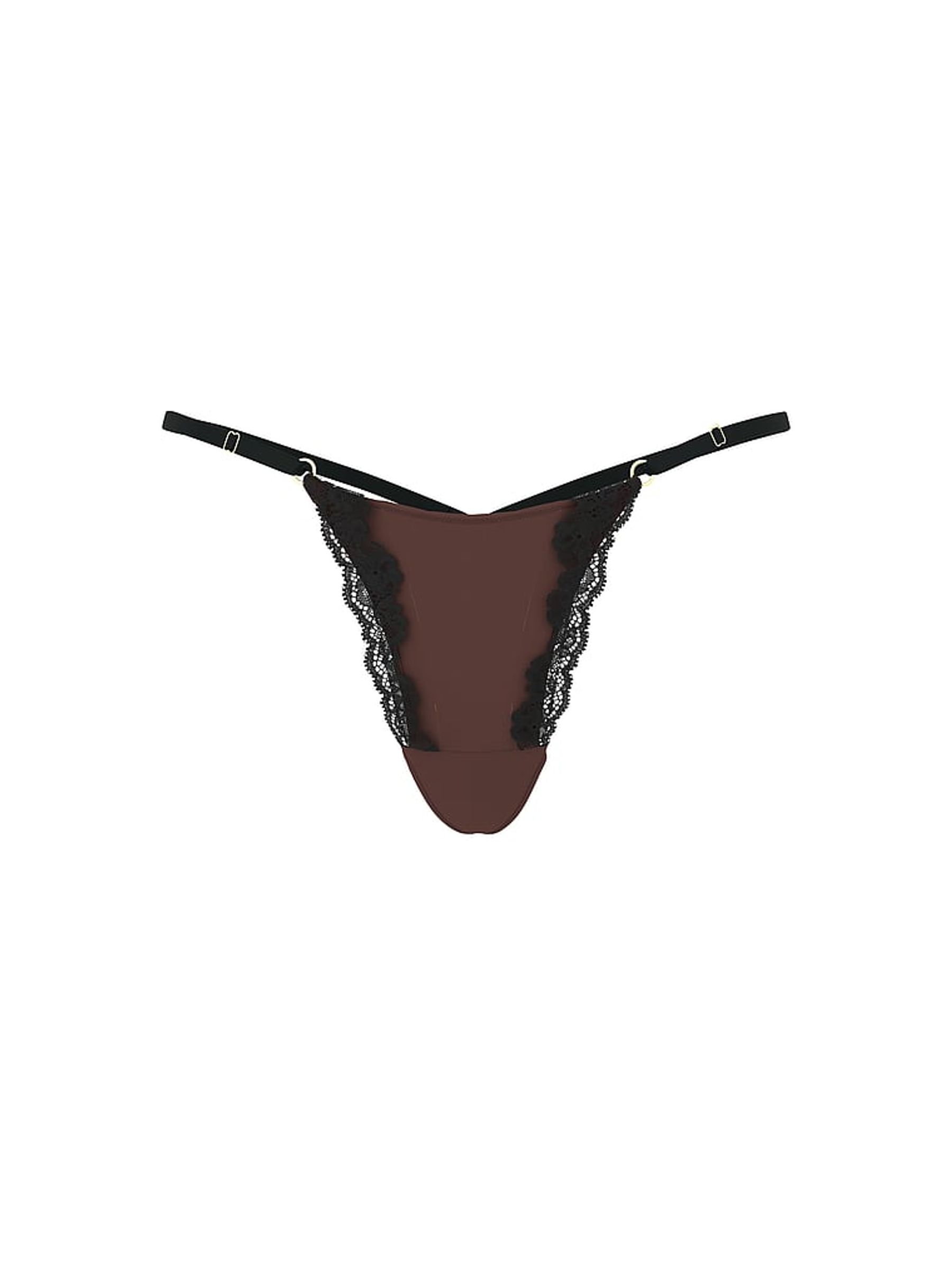 Ganache Nude G String Lace Trim Knickers - Image 3 of 3