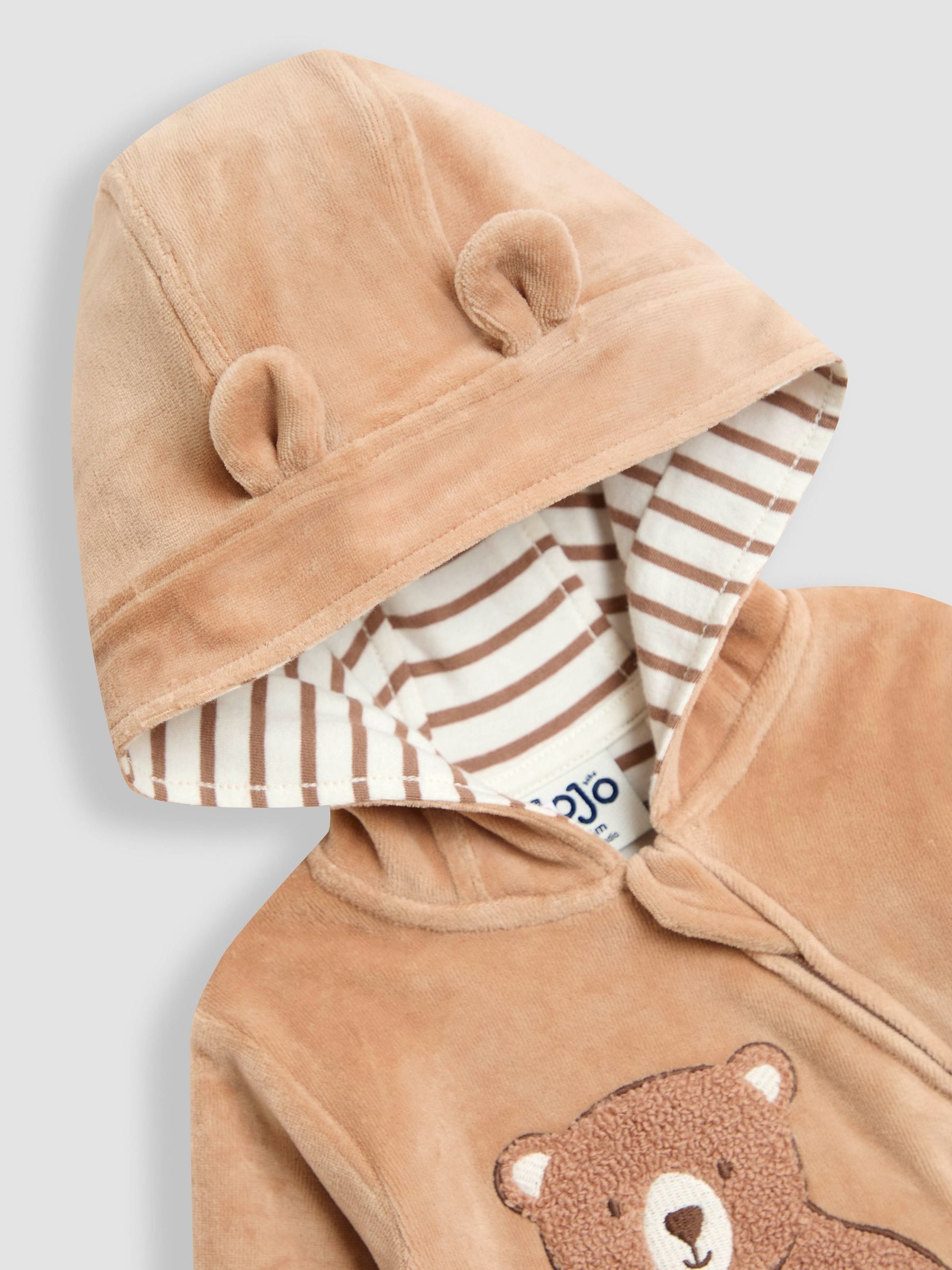 Brown Velour Hooded All-In-One - Image 2 of 4