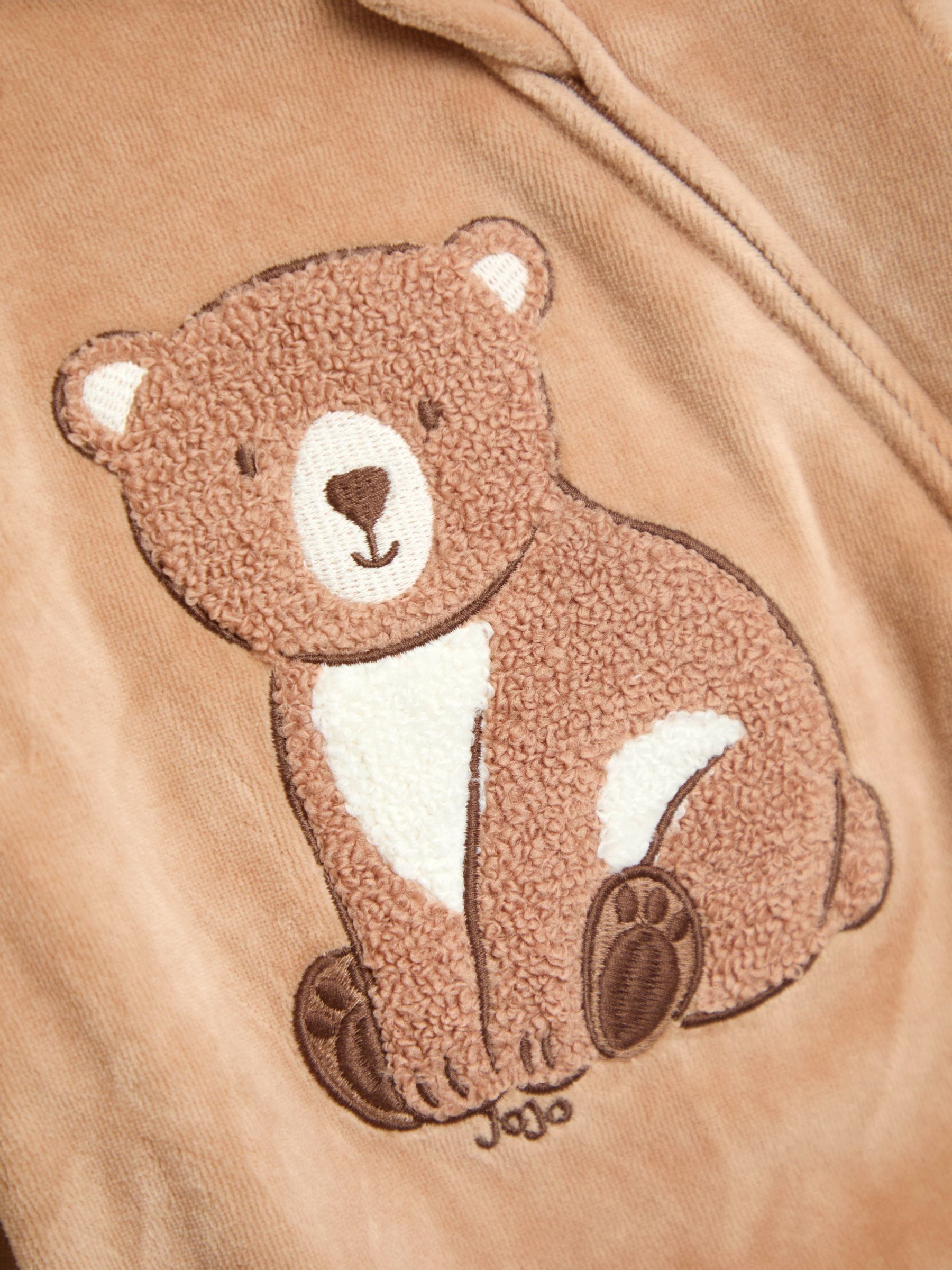 Brown Velour Hooded All-In-One - Image 3 of 4