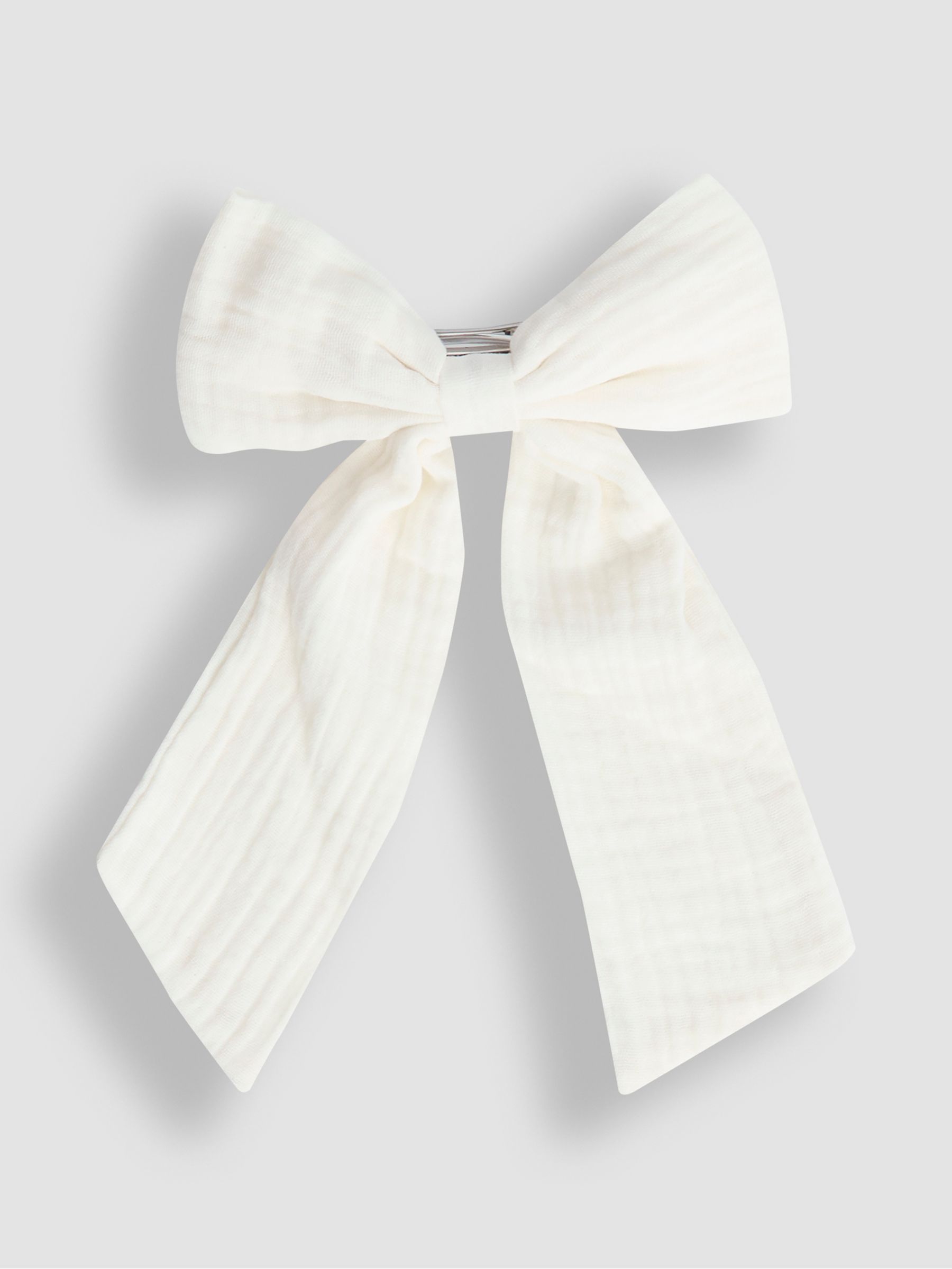 Cream Cheesecloth Bow Clip - Image 1 of 3