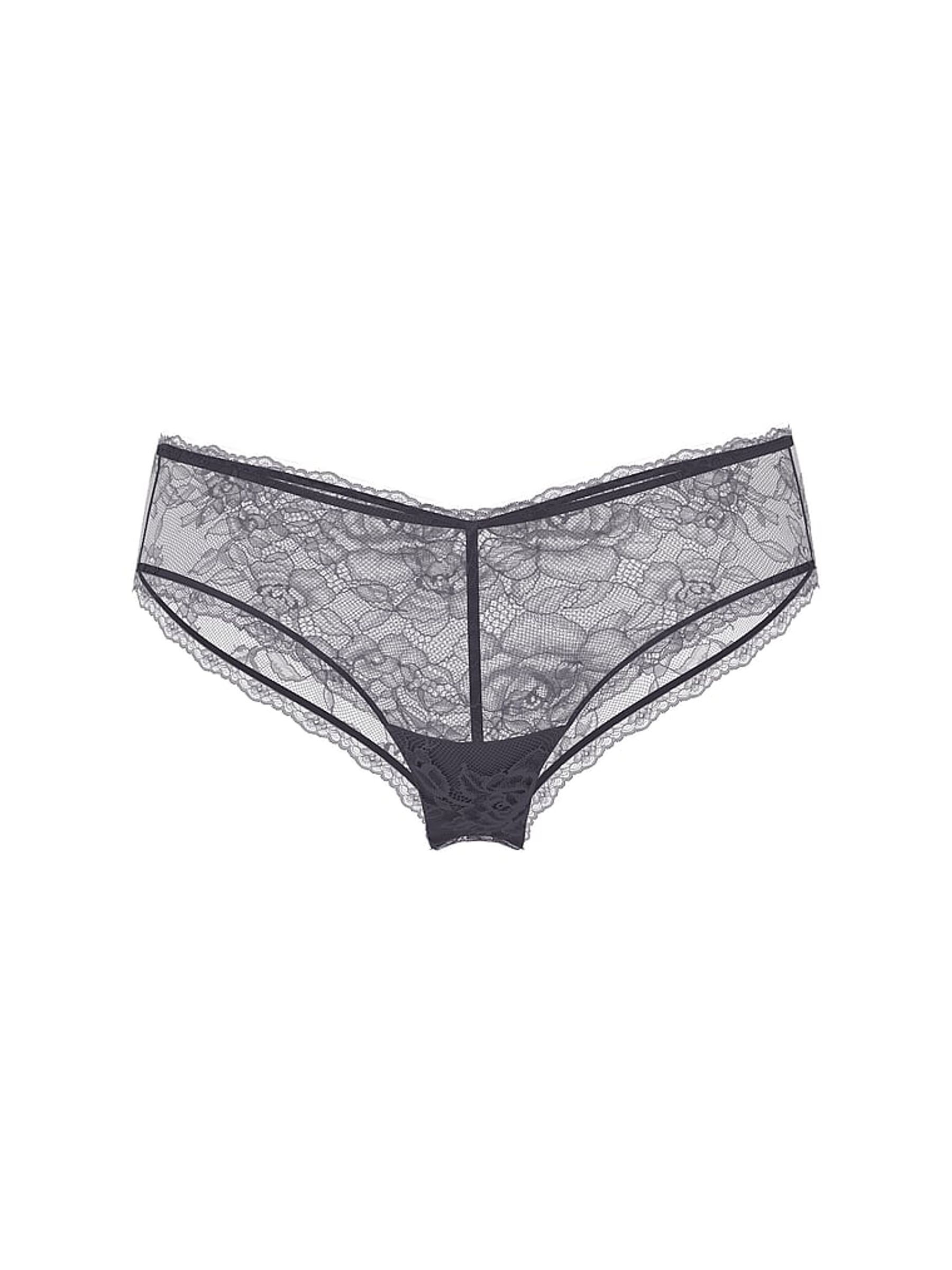 Tornado Grey Cheeky Rose Lace Knickers - Image 3 of 3