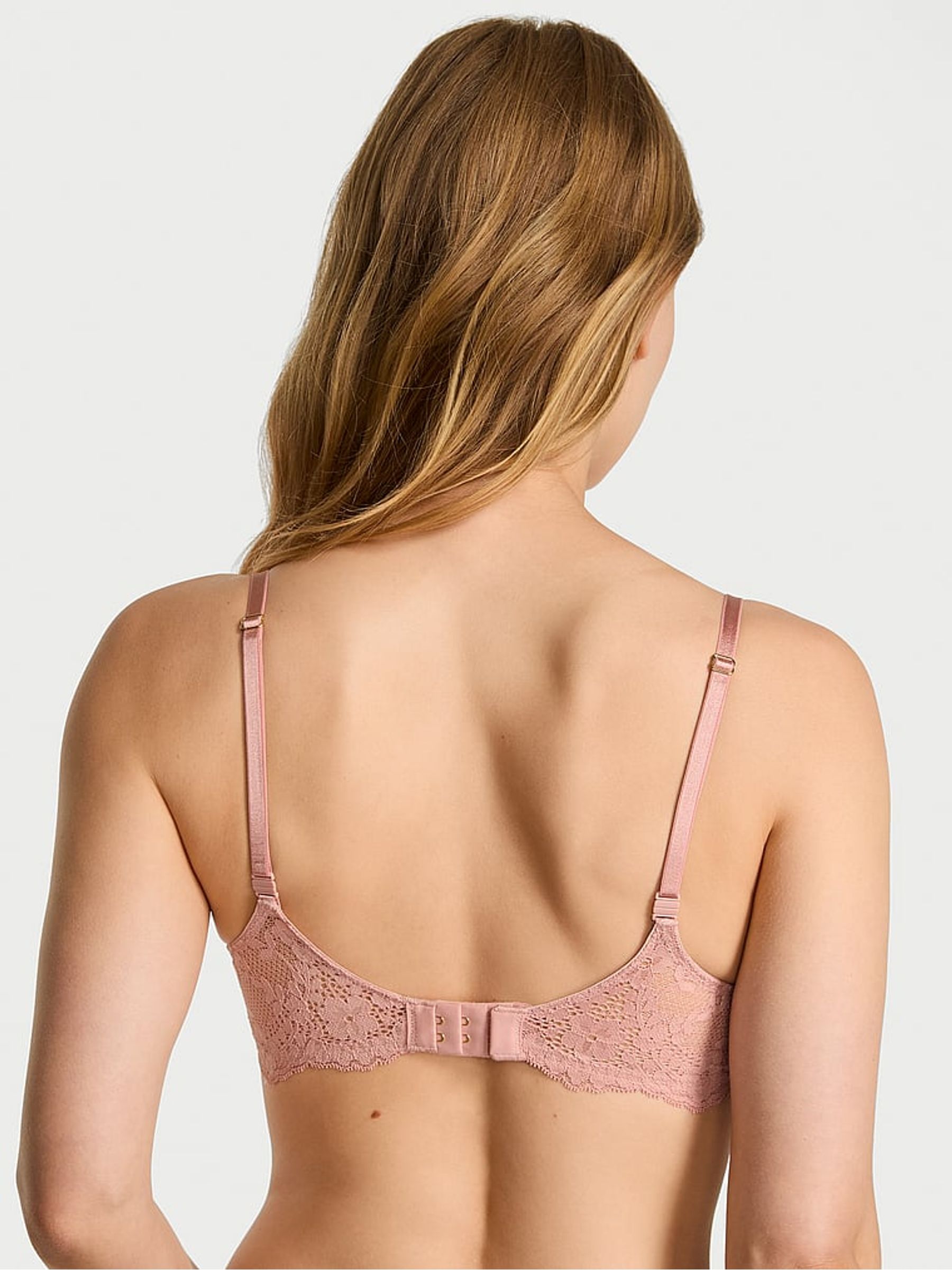 Royal Pink Unlined Balcony Lace Bra - Image 2 of 3