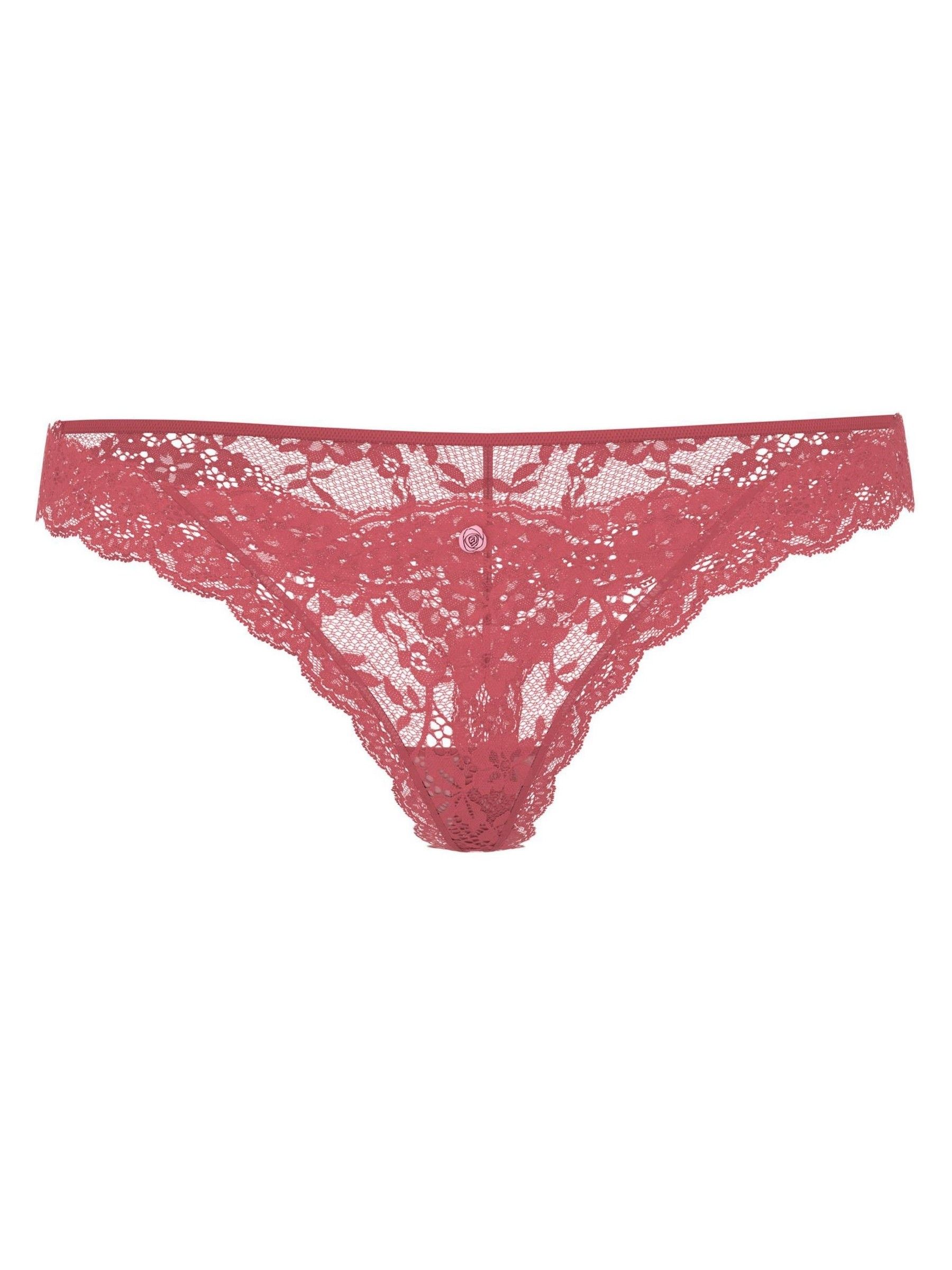 Seductive Rose Pink Thong Lace Knickers - Image 3 of 3