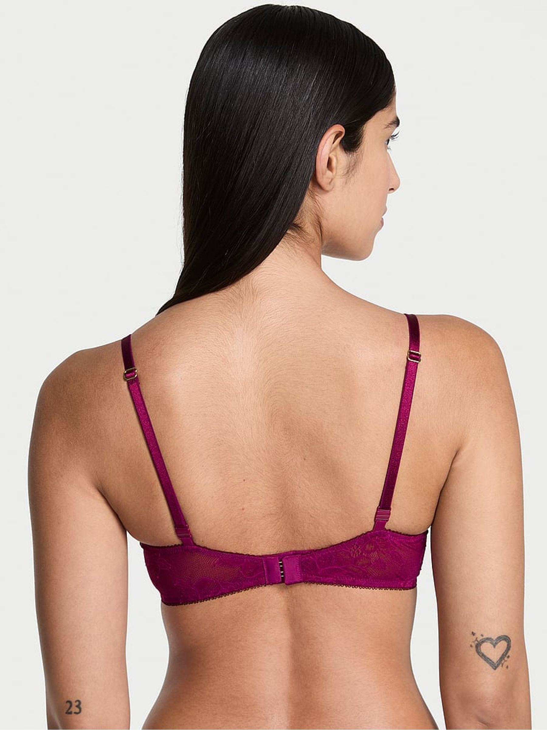 Fresh Jam Purple Add 2 Cups Push Up Bombshell Lace Bra - Image 2 of 3