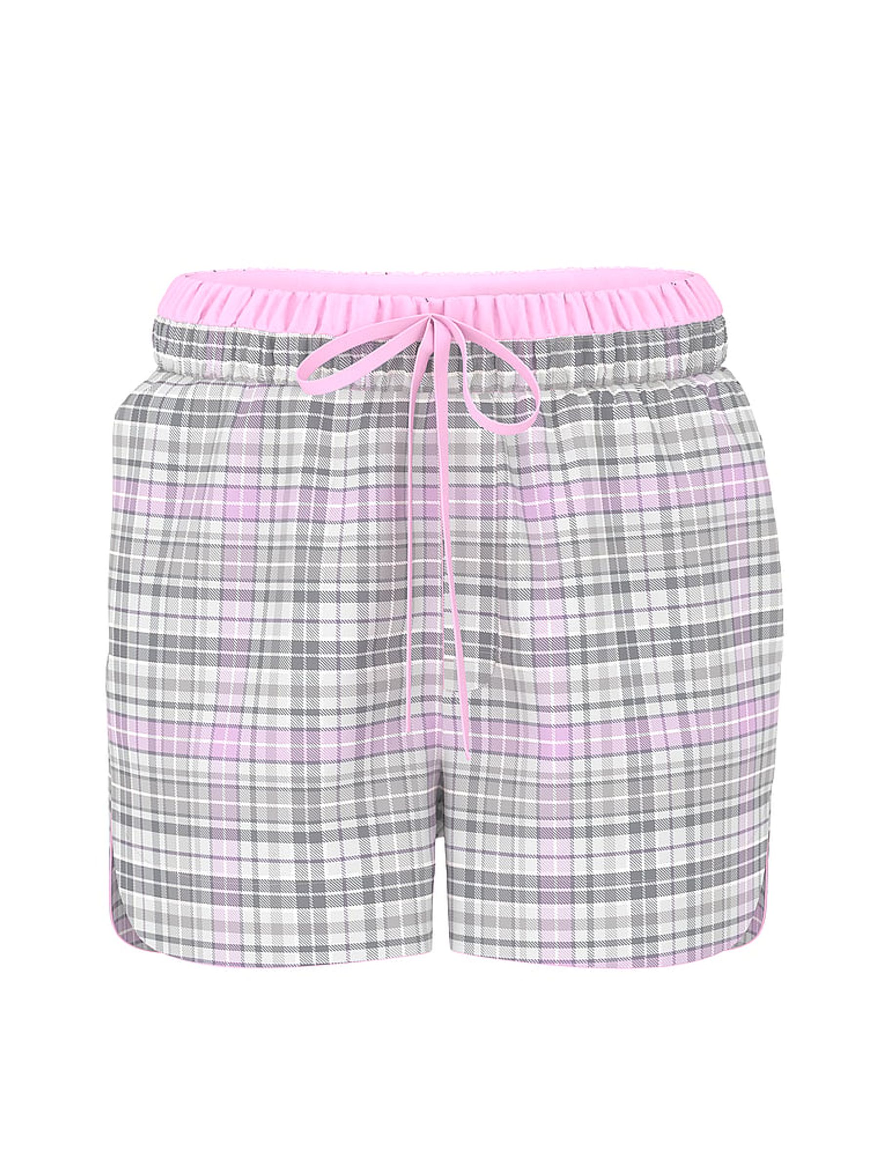 Silver Grey Plaid Boyfriend Pyjama Bottoms - Image 3 of 3