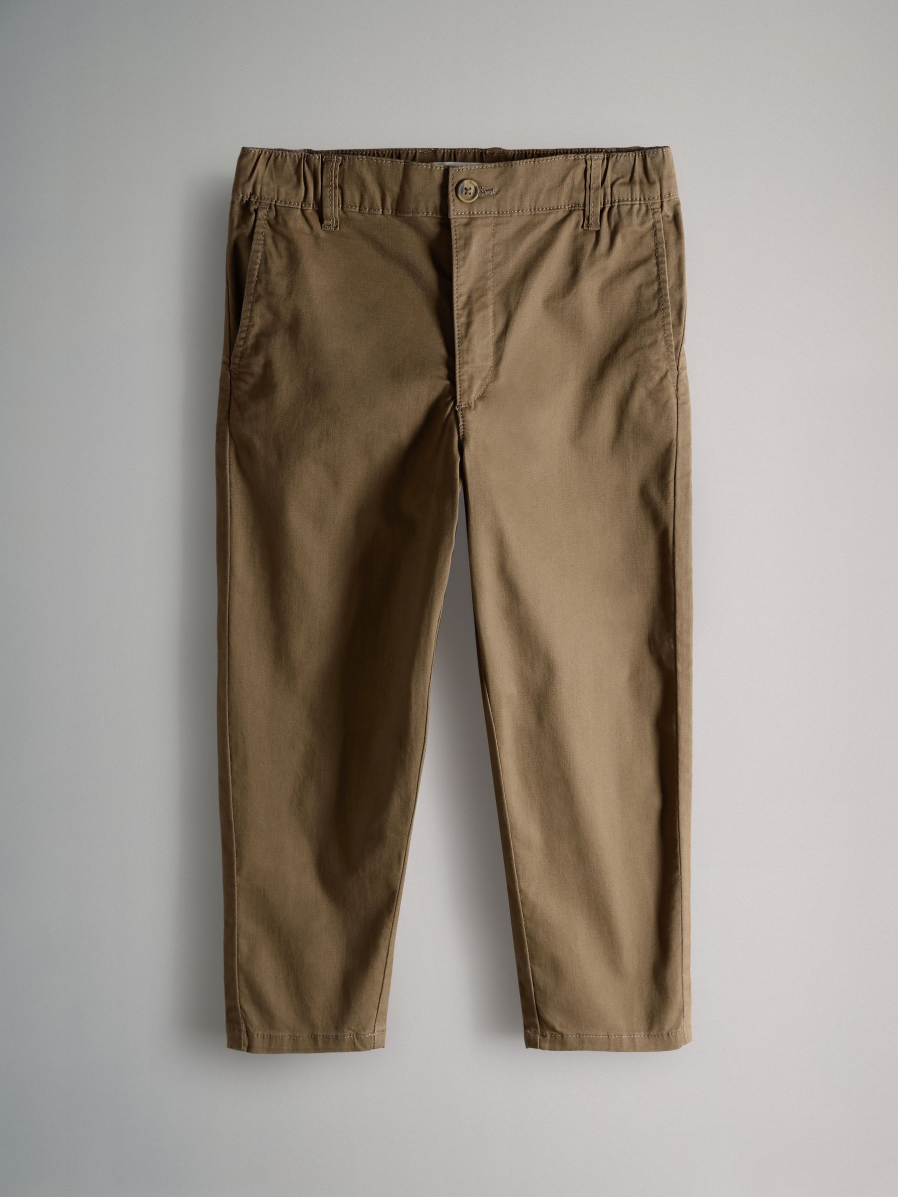 Navy Blue/Tan Brown/Green 3 Pack Slim Leg Chino Trousers - Image 4 of 6
