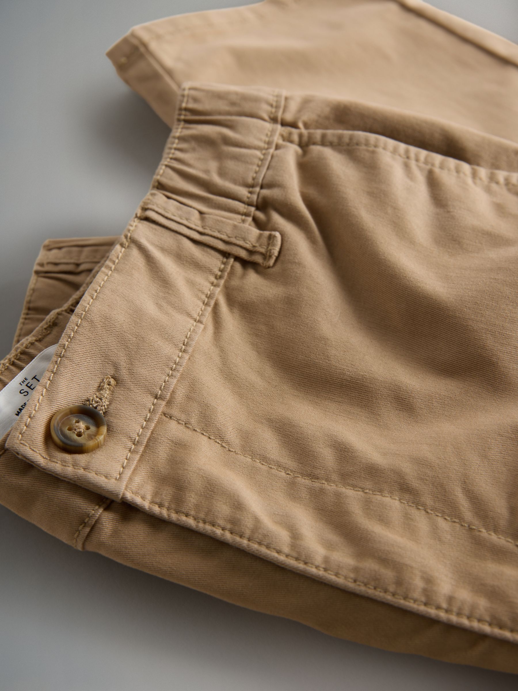 Navy Blue/Tan Brown/Green 3 Pack Slim Leg Chino Trousers - Image 6 of 6