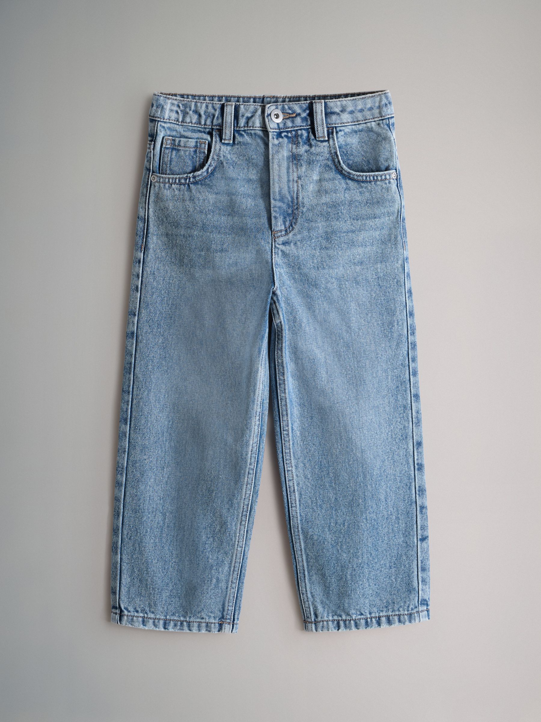 2 Pack Baggy Jeans Dark/Mid Blue - Image 2 of 5 2 Pack Baggy Jeans Dark/Mid Blue - Image 2 of 5