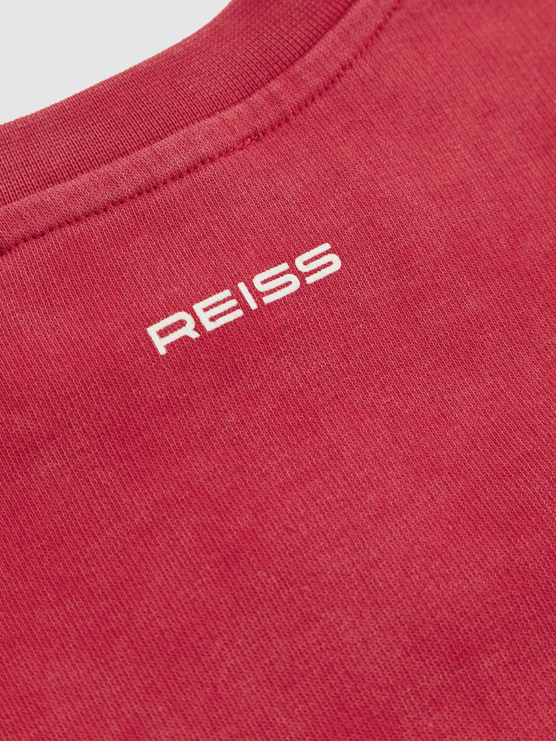 3-9 yrs Superman | Reiss Cotton Logo Sweatshirt in Red - Image 5 of 5