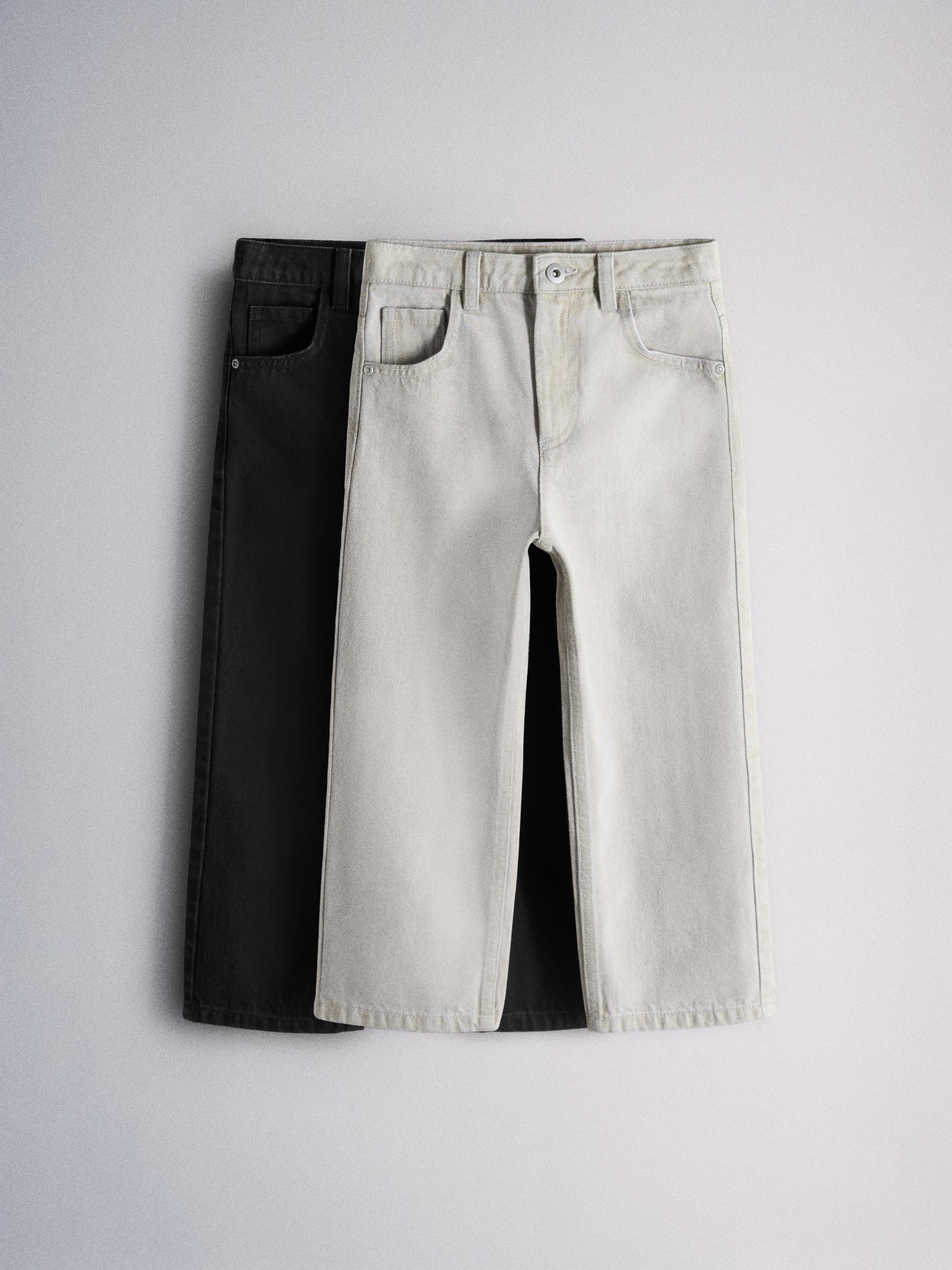 2 Pack Baggy Jeans Black/Grey - Image 1 of 6