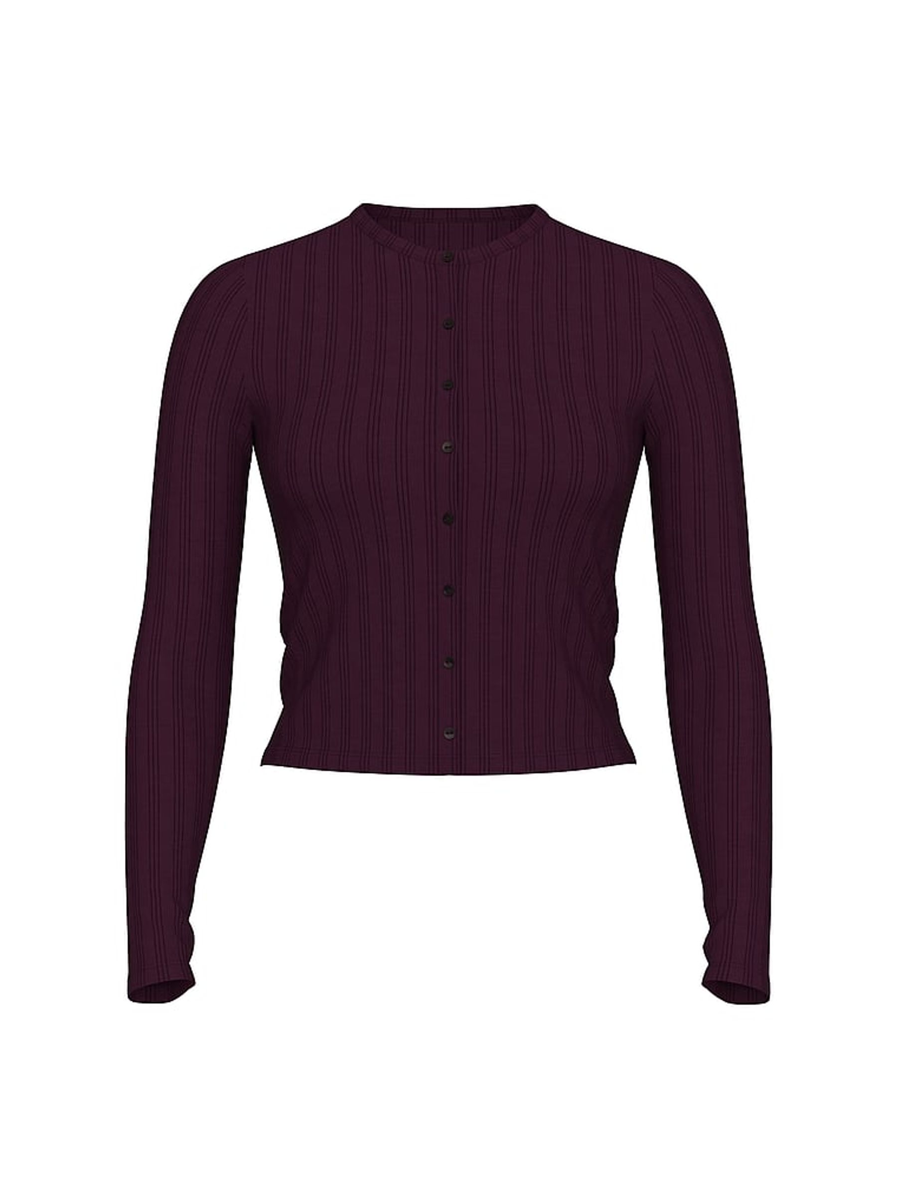 Winter Wine Purple Modal Cardigan - Image 3 of 3