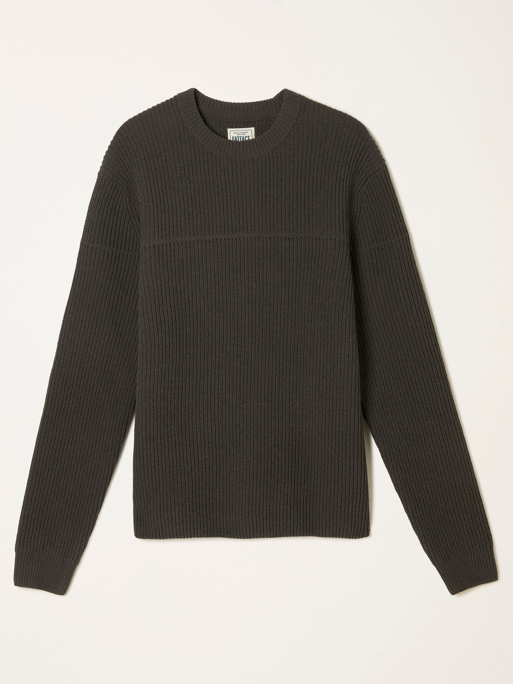 Kelbrook Chocolate Brown Knitted Crew Neck Jumper - Image 6 of 6
