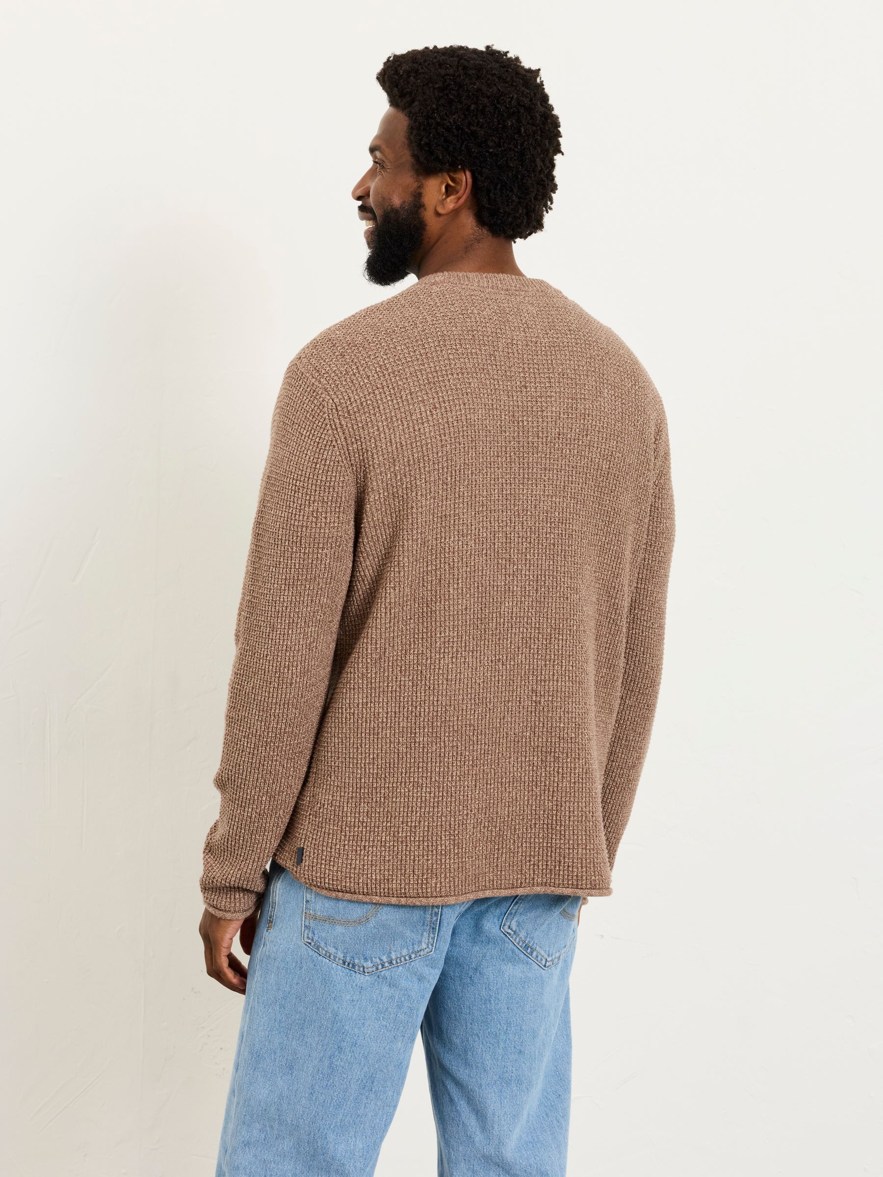 Penrith Brown Crew Neck Knitted Jumper - Image 2 of 6
