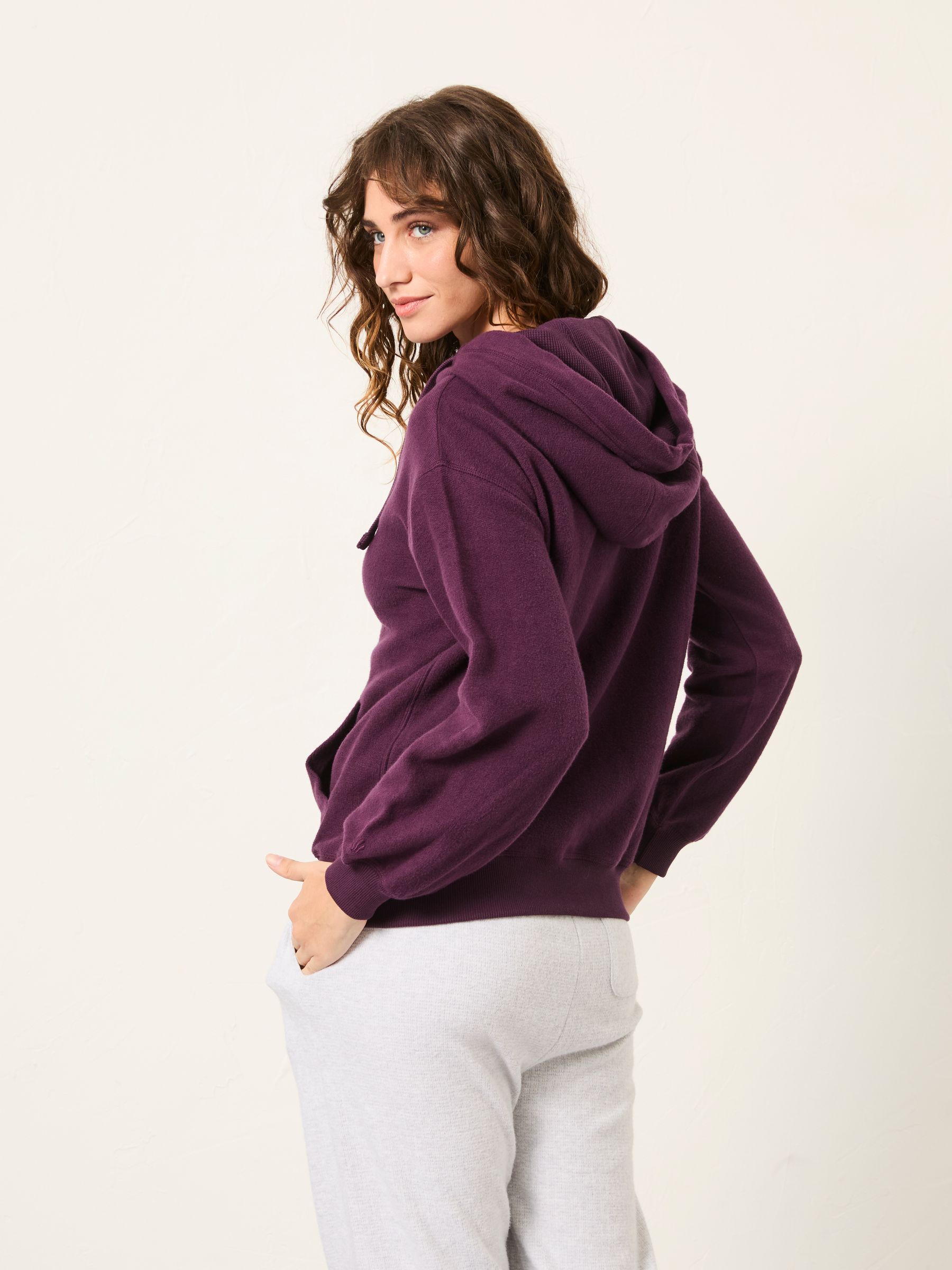 Imogen Dark Purple Overhead Hoodie - Image 2 of 6