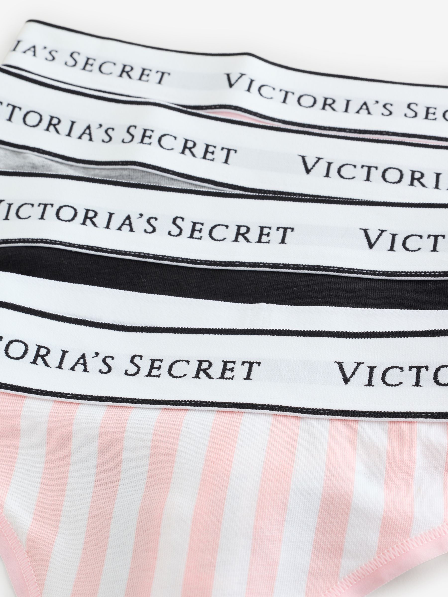 Black/Grey/Pink Thong Logo 4 Pack Knickers - Image 4 of 5