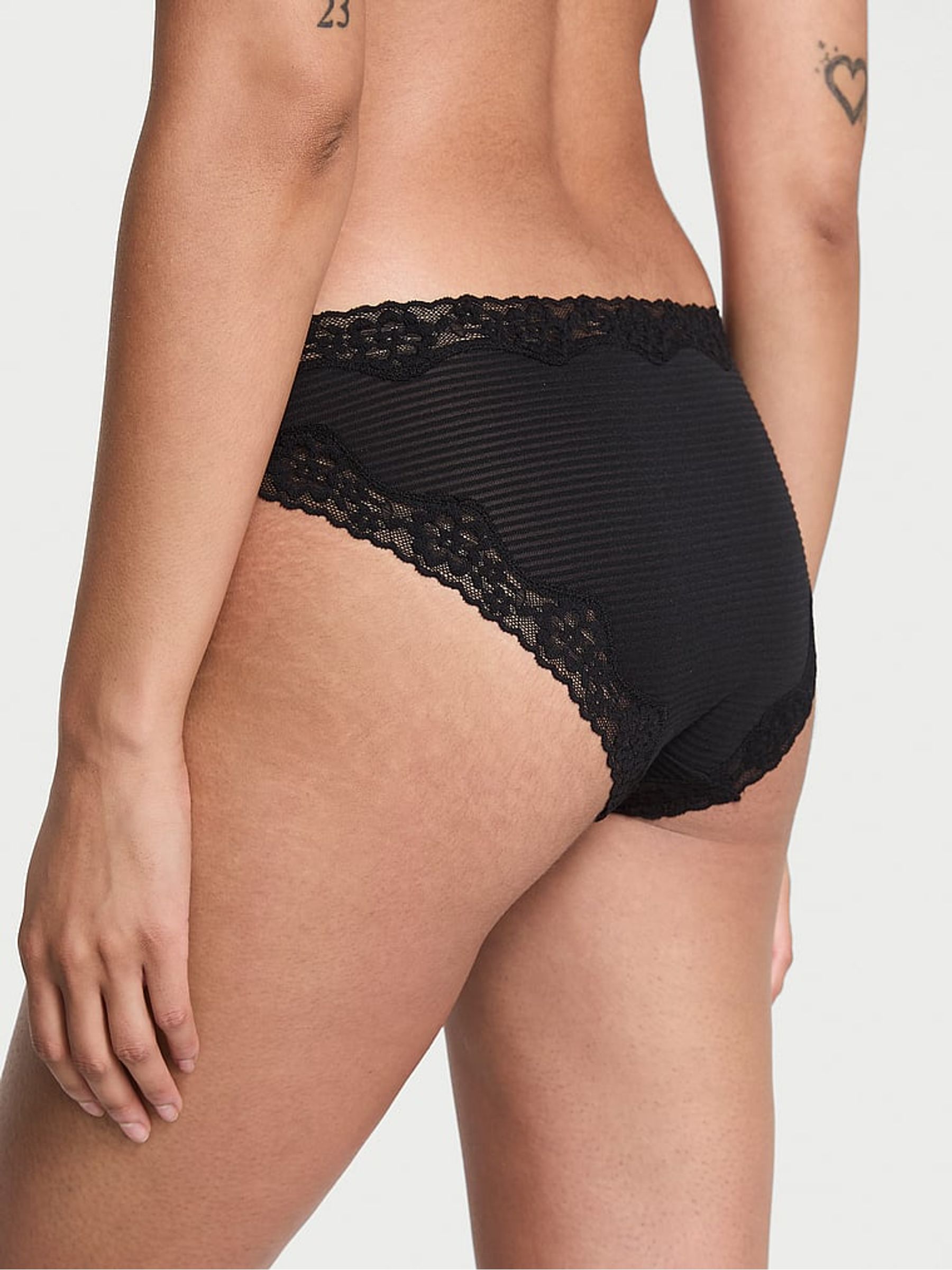 Black Bikini Lace Waist Knickers - Image 2 of 2
