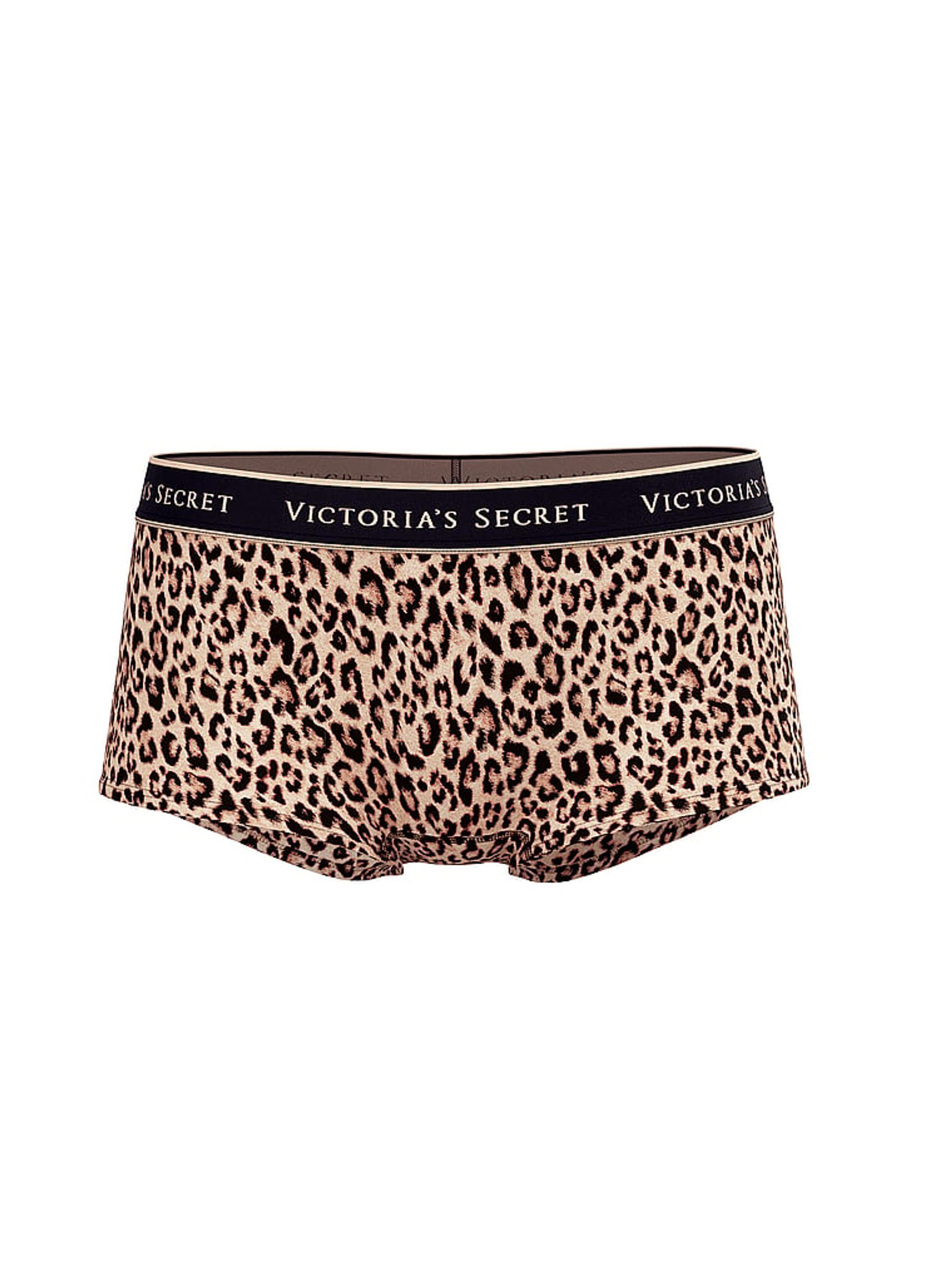 Natural Leopard Black Short Logo Knickers - Image 3 of 3