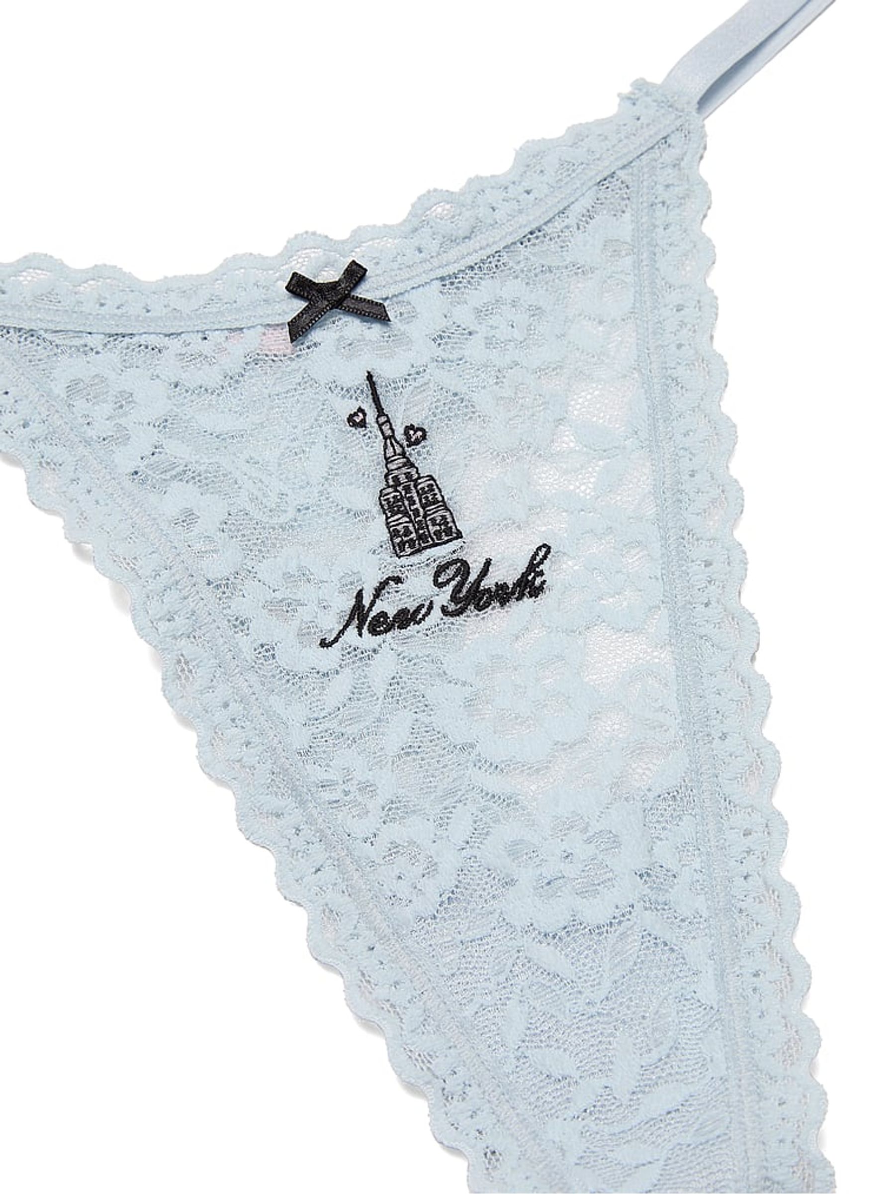 Palest Blue New York Thong Knickers - Image 3 of 3