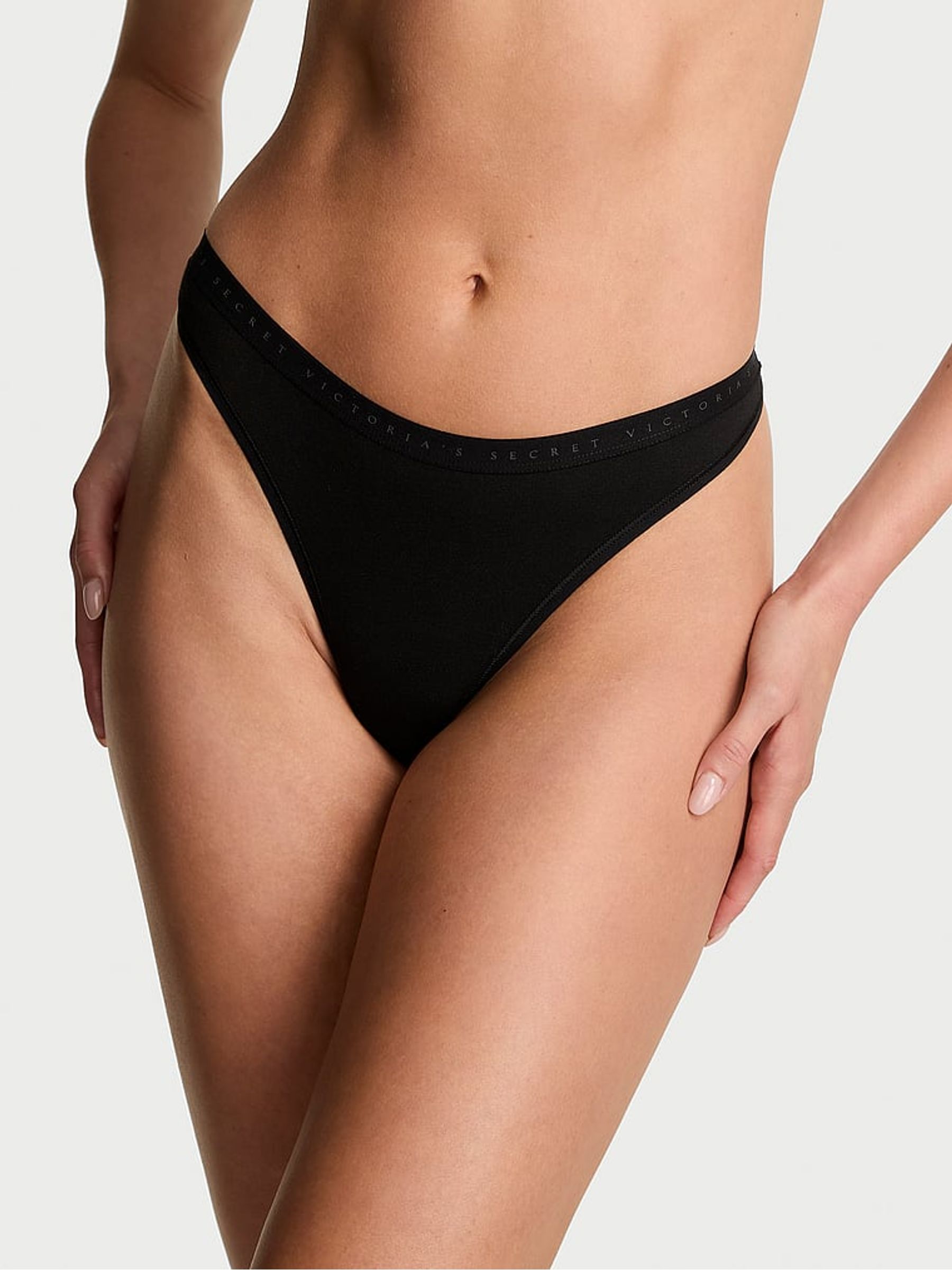 Black Thong Knickers - Image 1 of 1