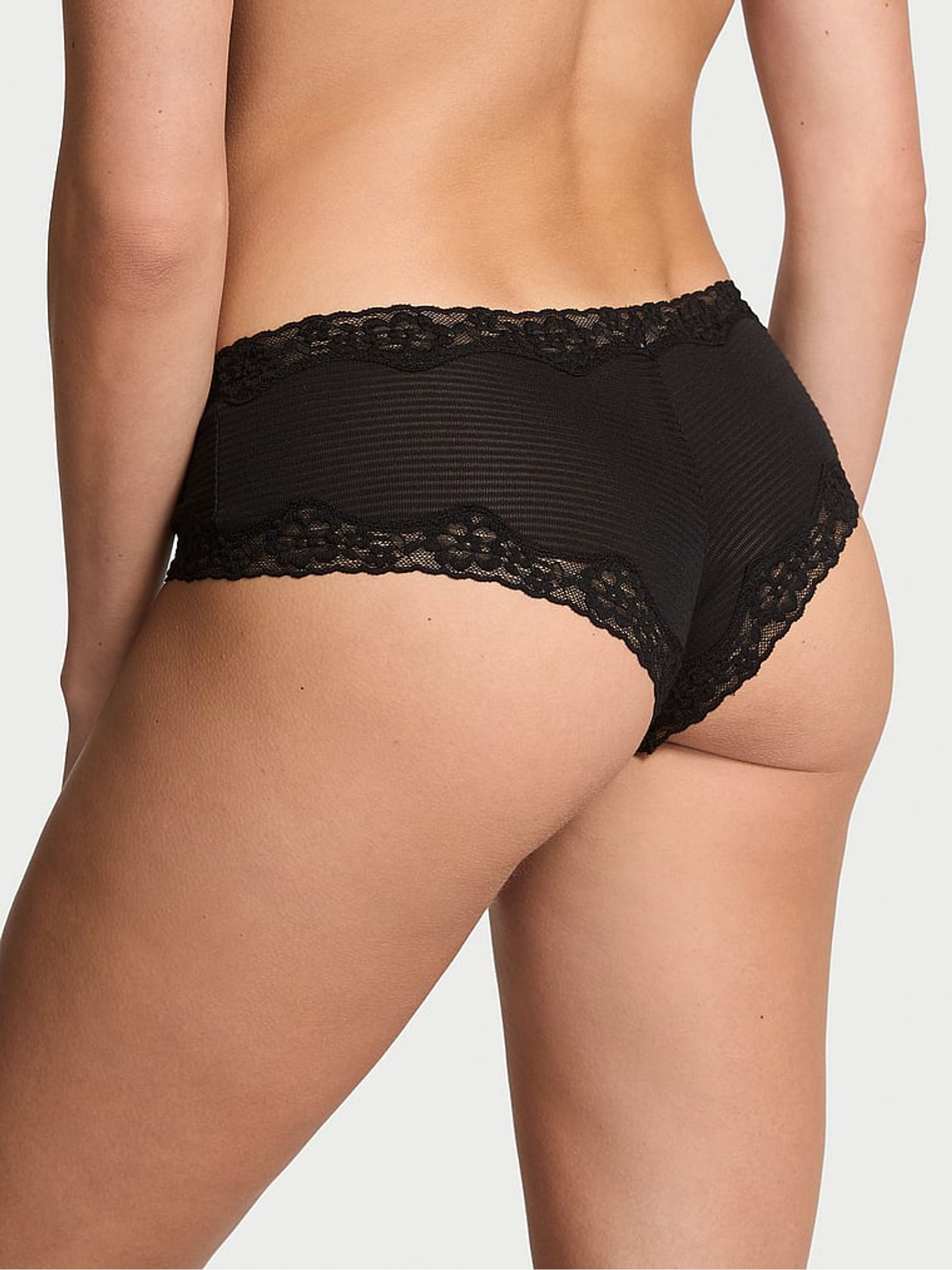 Black Cheeky Lace Waist Knickers - Image 2 of 2