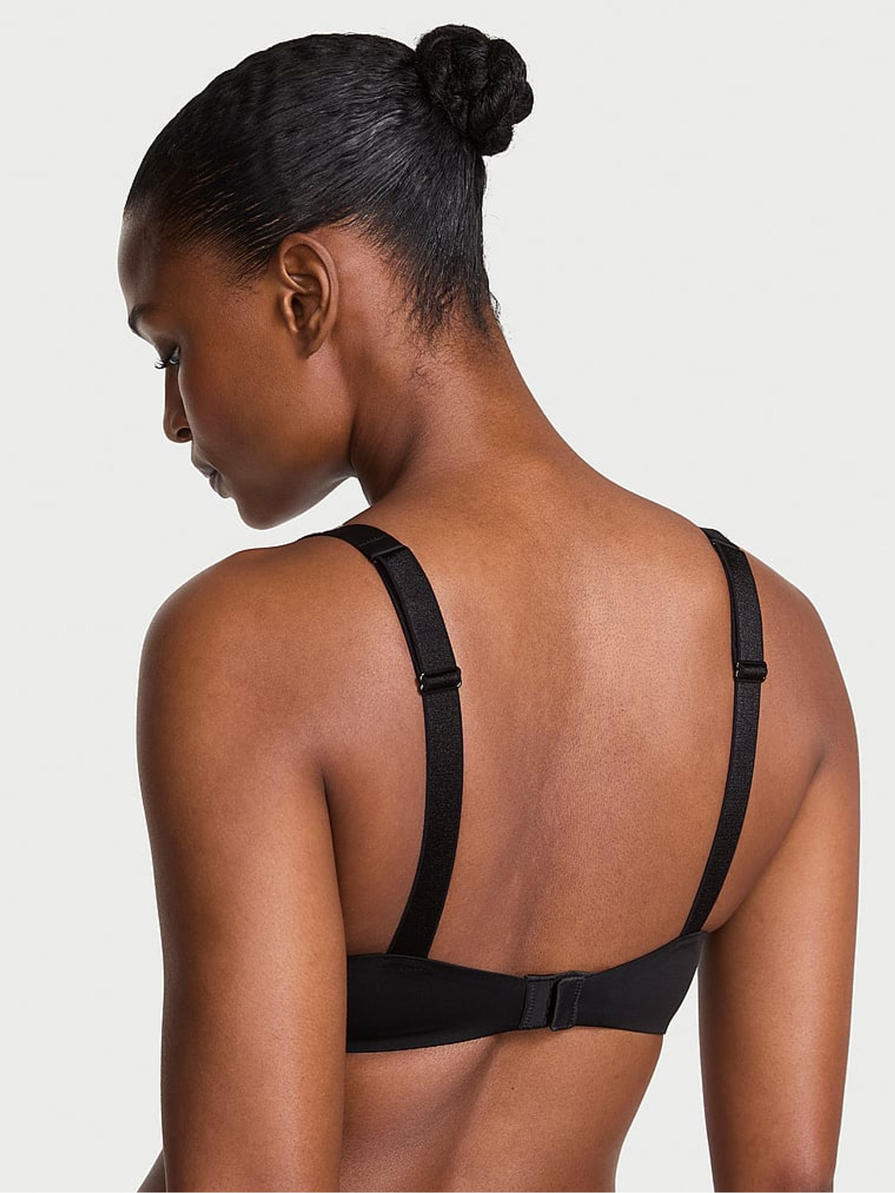 Black Lightly Lined Demi Shine Strap Bra - Image 2 of 3