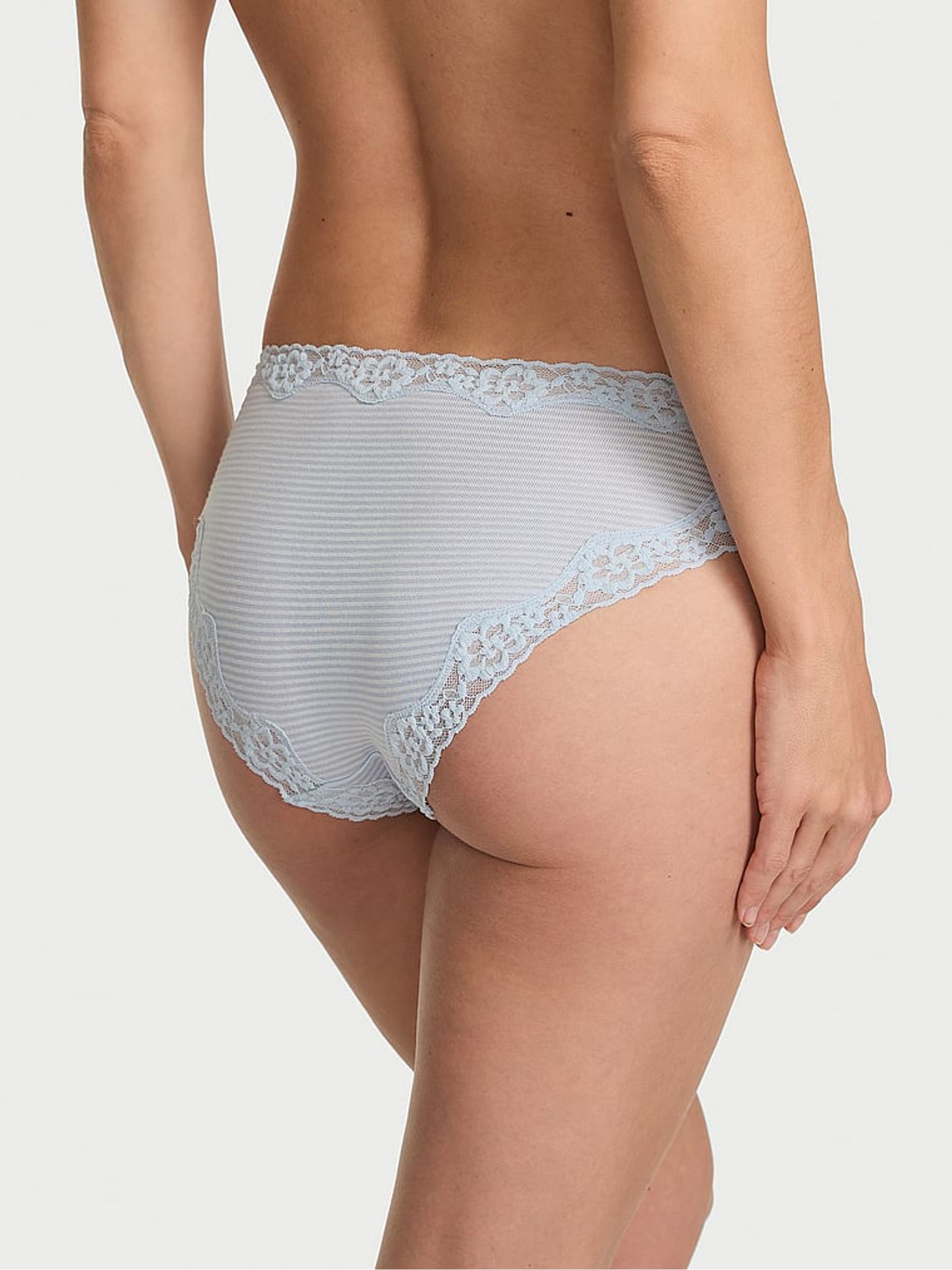 Palest Blue Bikini Lace Waist Knickers - Image 2 of 2
