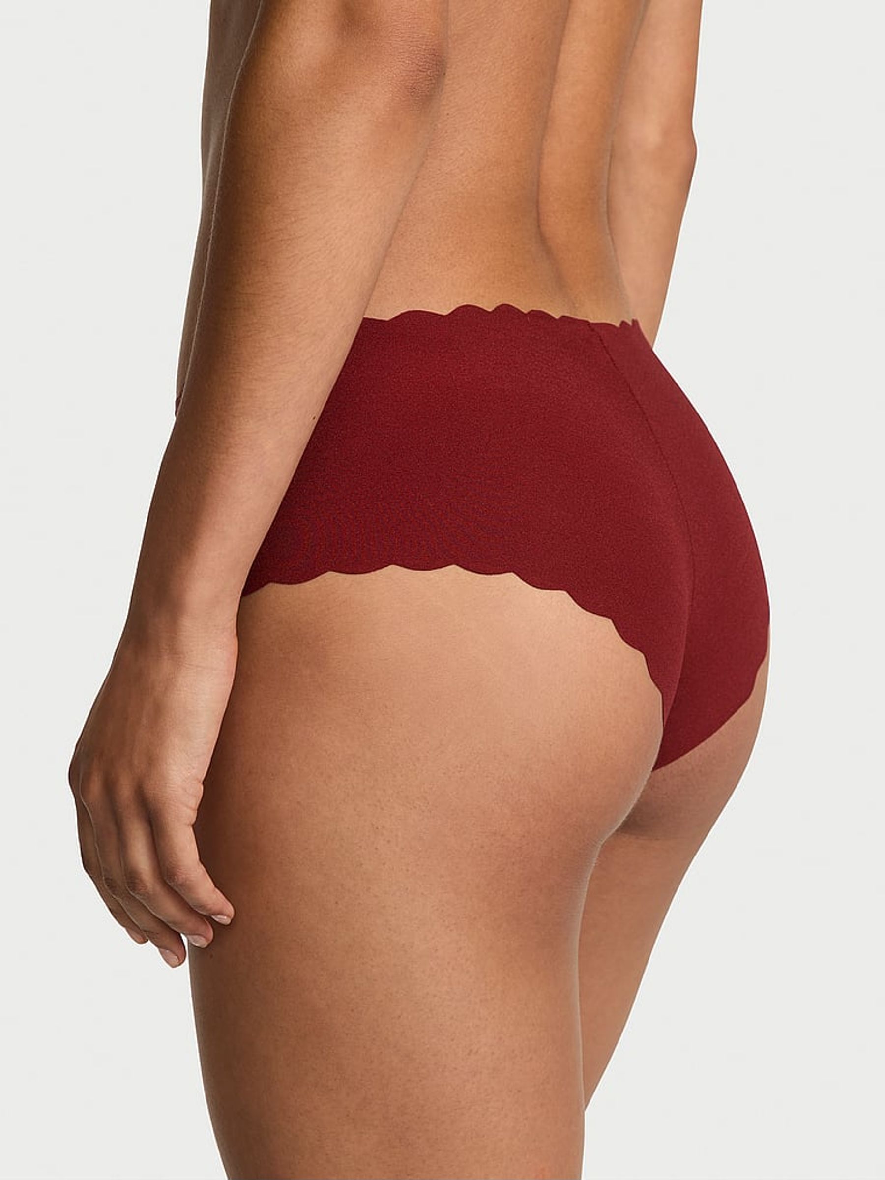 Sangria Red Cheeky Scalloped Knickers - Image 2 of 2