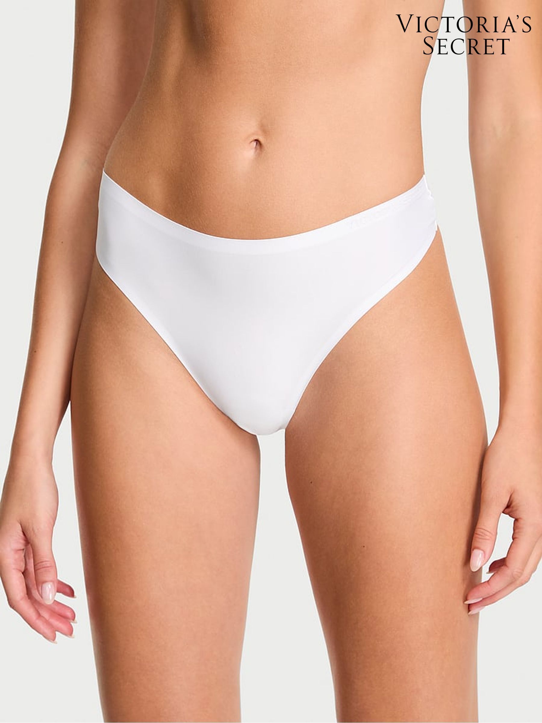White Thong Mid-Rise Knickers - Image 2 of 3