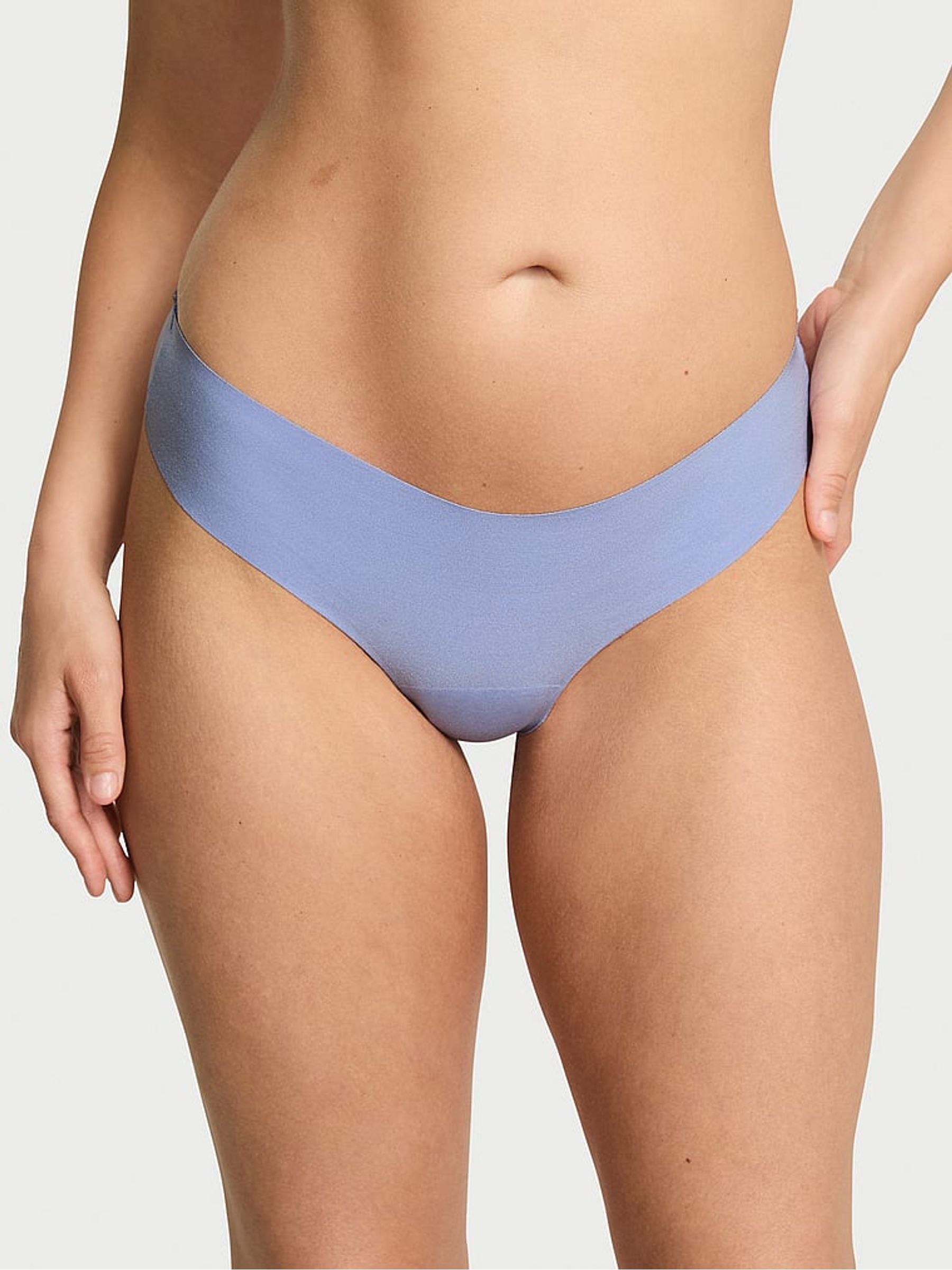 Lavender Purple Thong Sheer Logo Knickers - Image 1 of 2