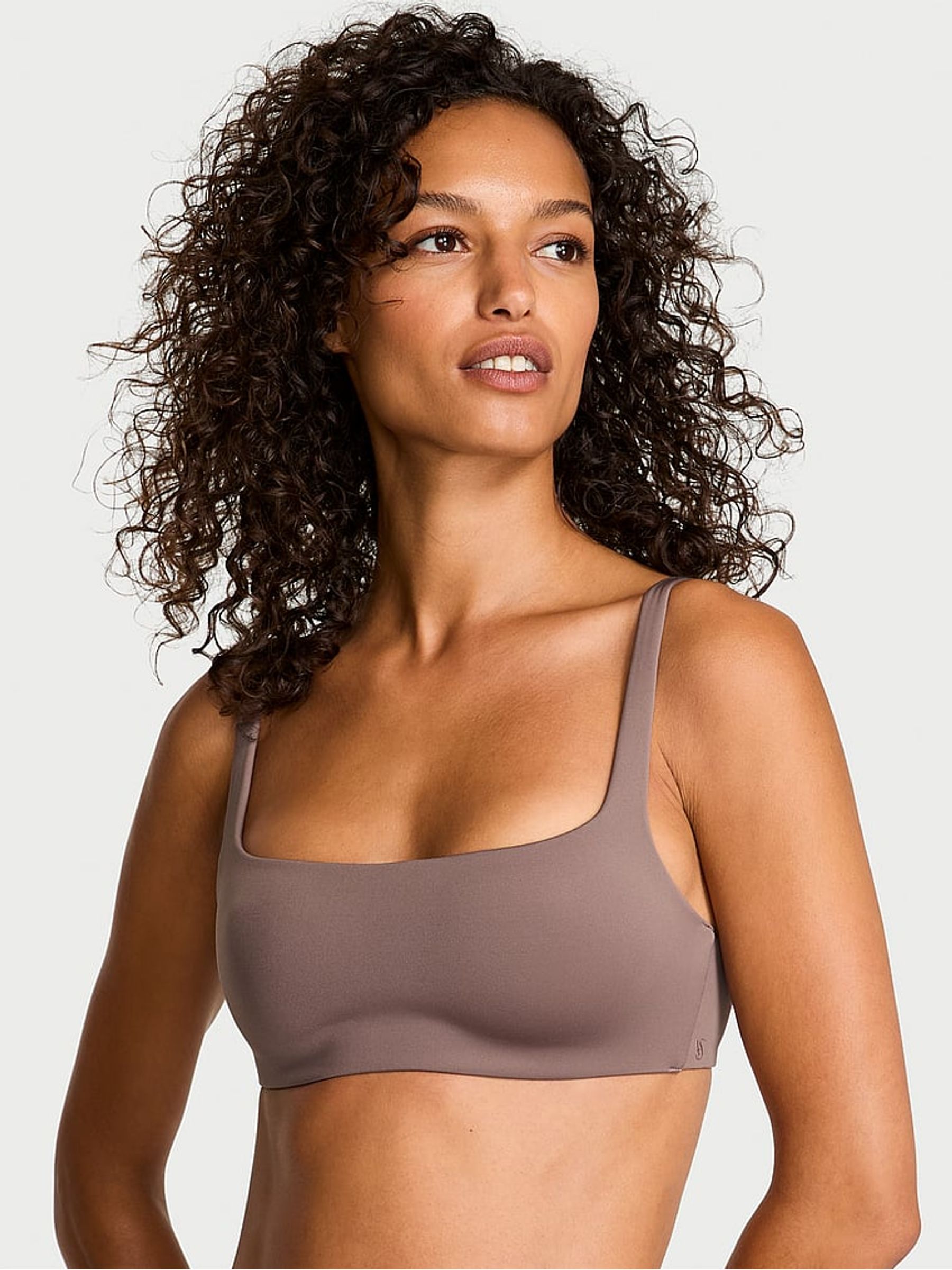 Cloudy Grey Scuba Lightly Lined Scoop Bra - Image 1 of 5