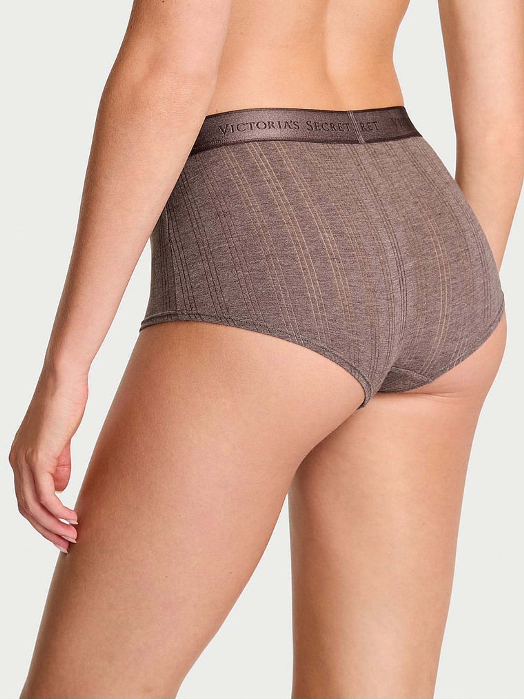 Cocoa Blush Heather Nude Short Modal Logo Knickers - Image 2 of 4