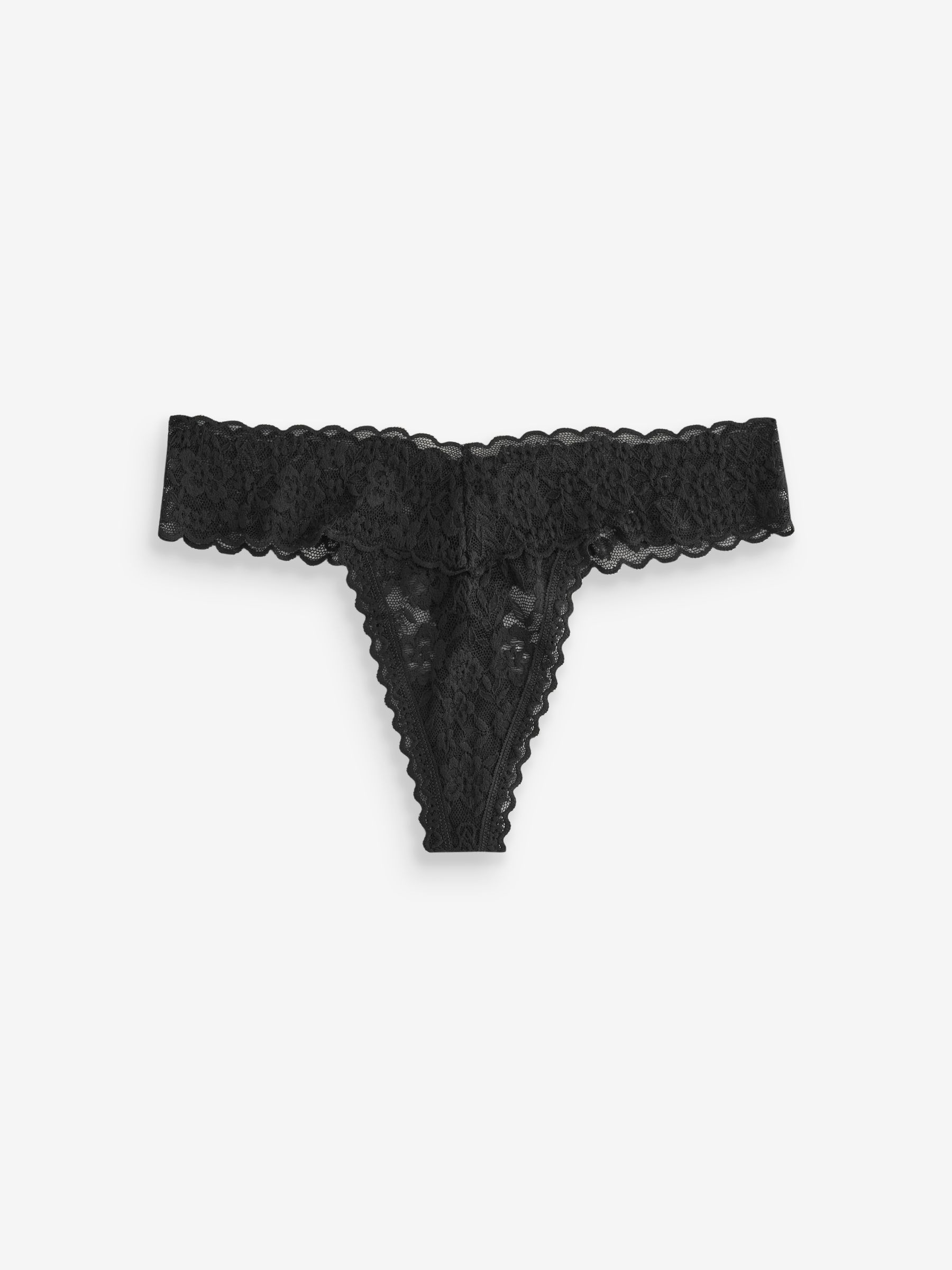 Black Thong 4 Pack Knickers - Image 2 of 4 Black Thong 4 Pack Knickers - Image 2 of 4