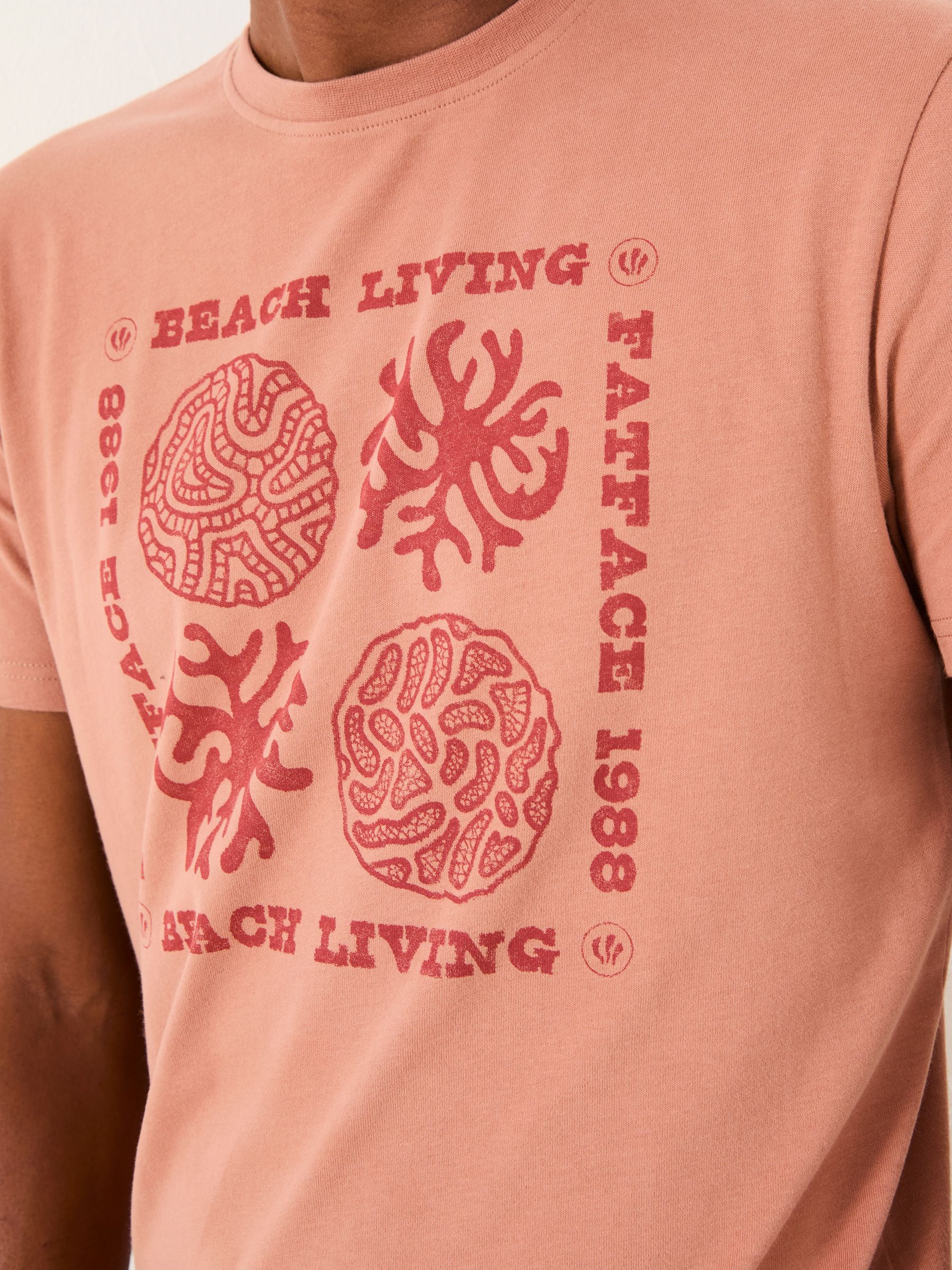 Rust Brown Coral Graphic Tshirt - Image 3 of 5