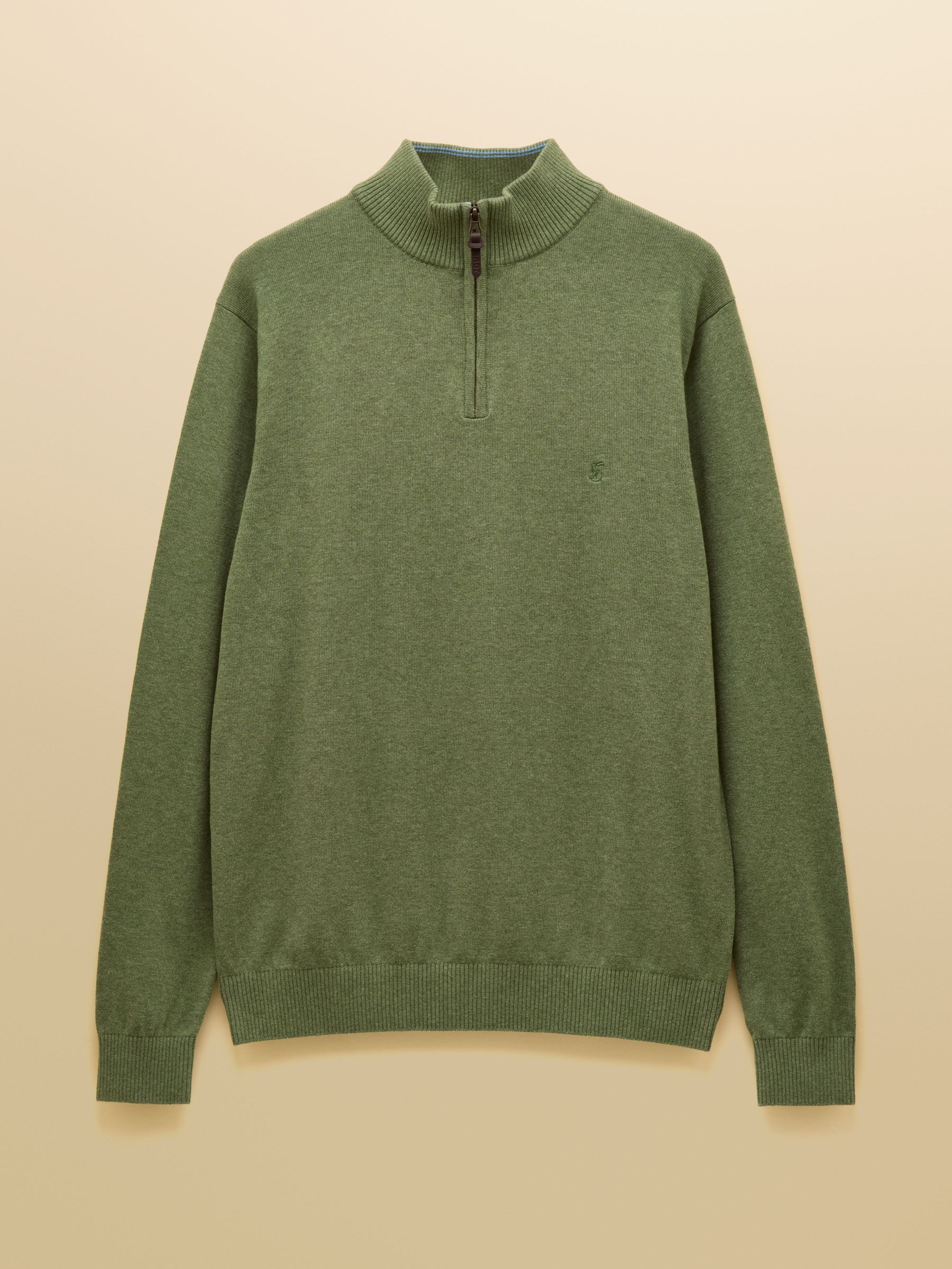 Hillside Khaki Green Quarter Zip Knitted Jumper - Image 12 of 12 Hillside Khaki Green Quarter Zip Knitted Jumper - Image 12 of 12